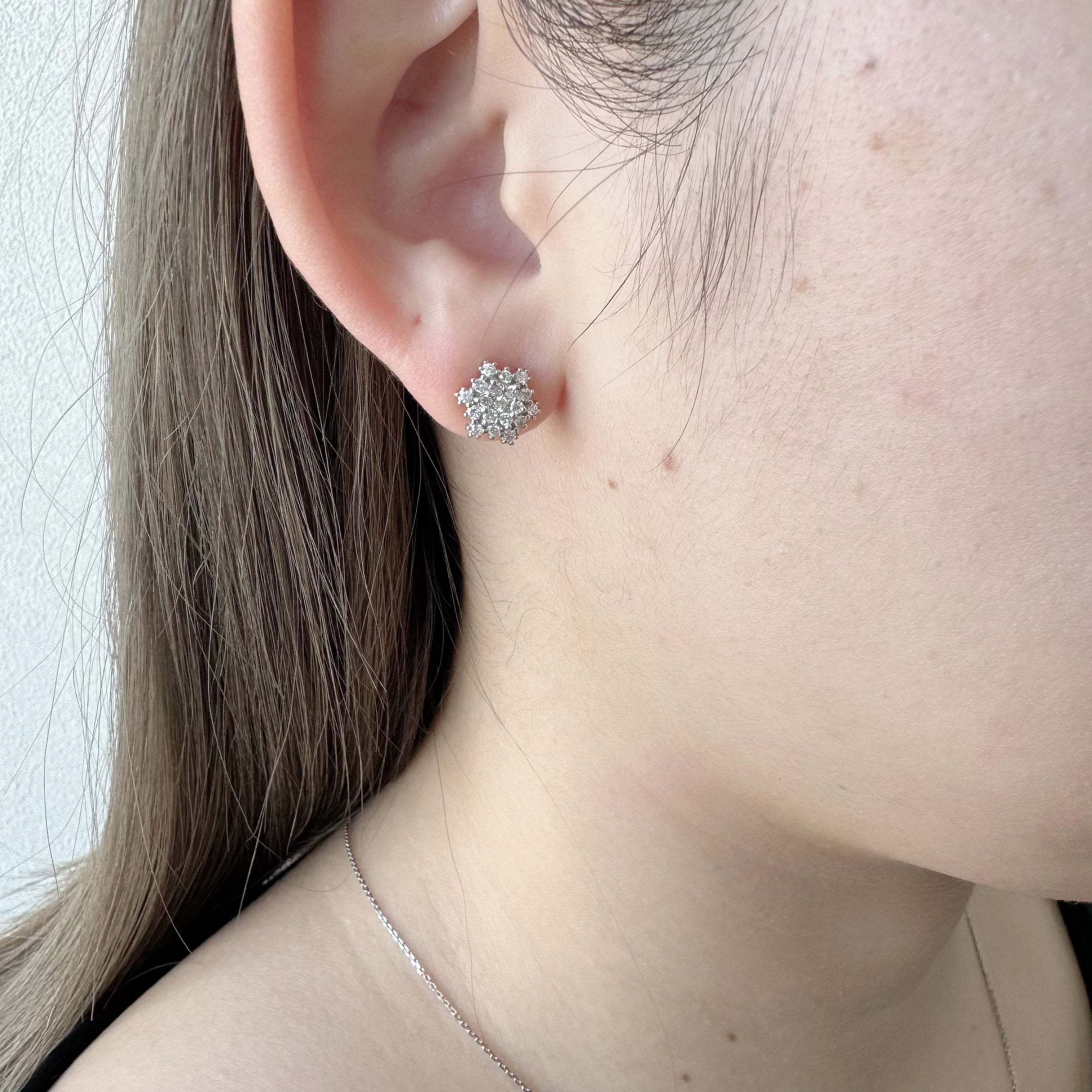 雪の結晶ピアス D 0.3ct 前後×2|A Jewelry Box 公式通販サイト