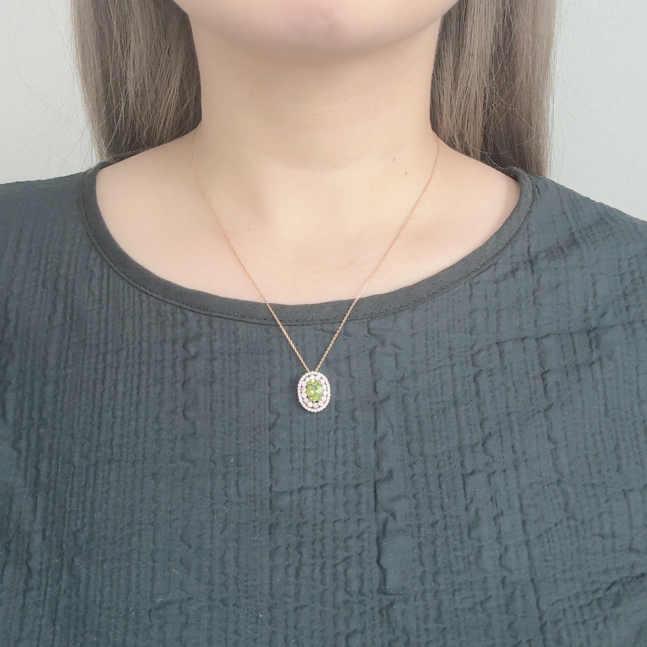 ソレイユ ペリドット 中石1CT前後 OV ネックレス|A Jewelry Box 公式通販サイト