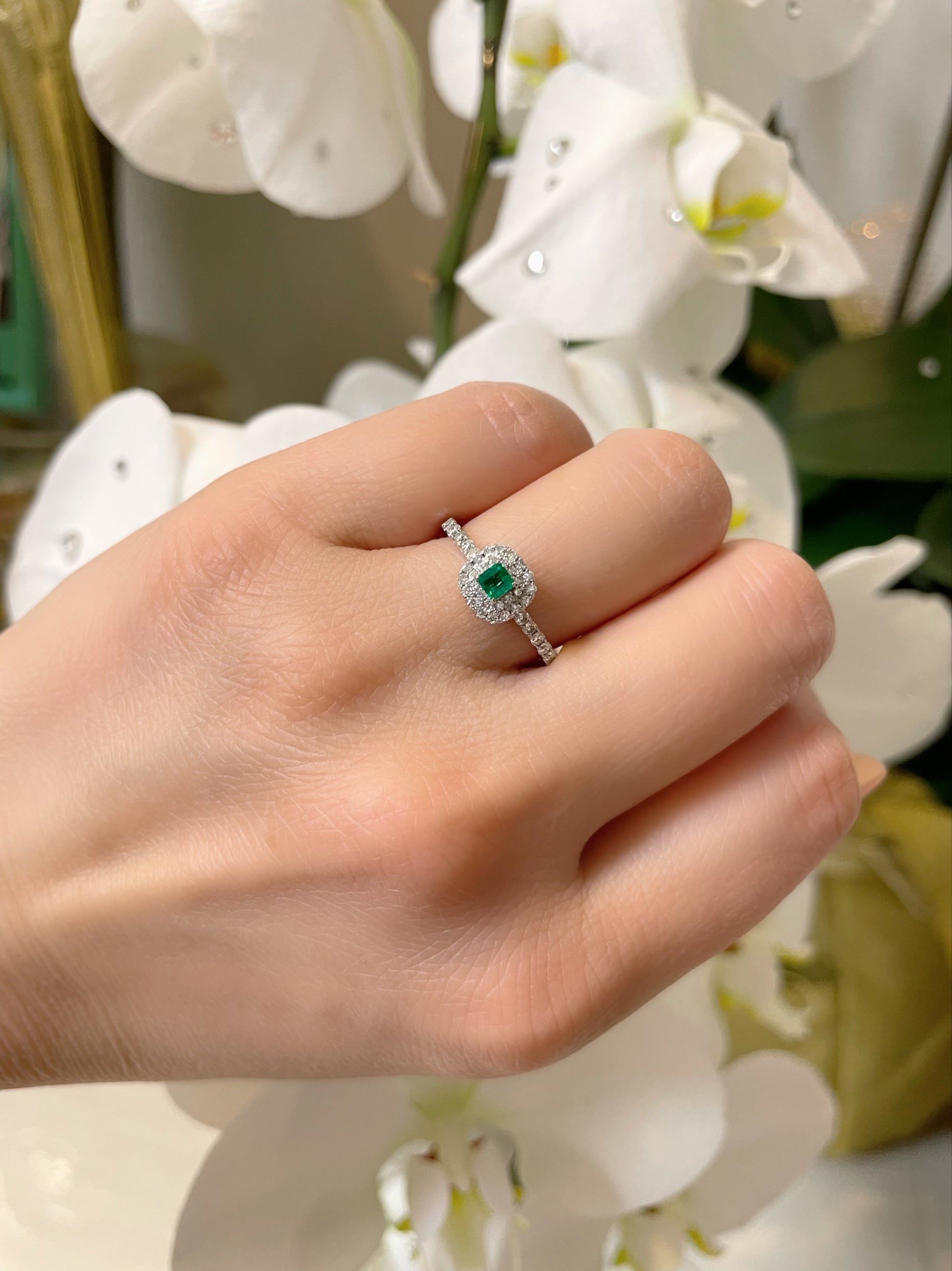 エメラルド 中石0.1ct前後 SQ PT リング|A Jewelry Box 公式通販サイト