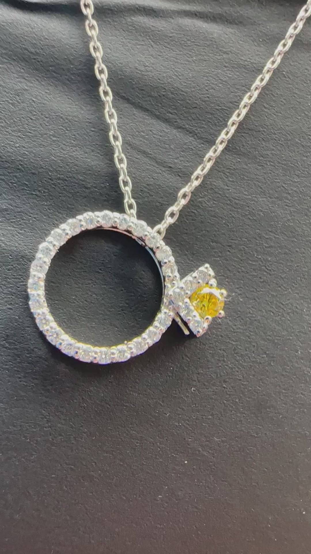 ラリオンス ネックレス イエローダイヤ〜ノーソート(あやちゃんの結婚指輪みたいなネックレス改作版)|A Jewelry Box 公式通販サイト