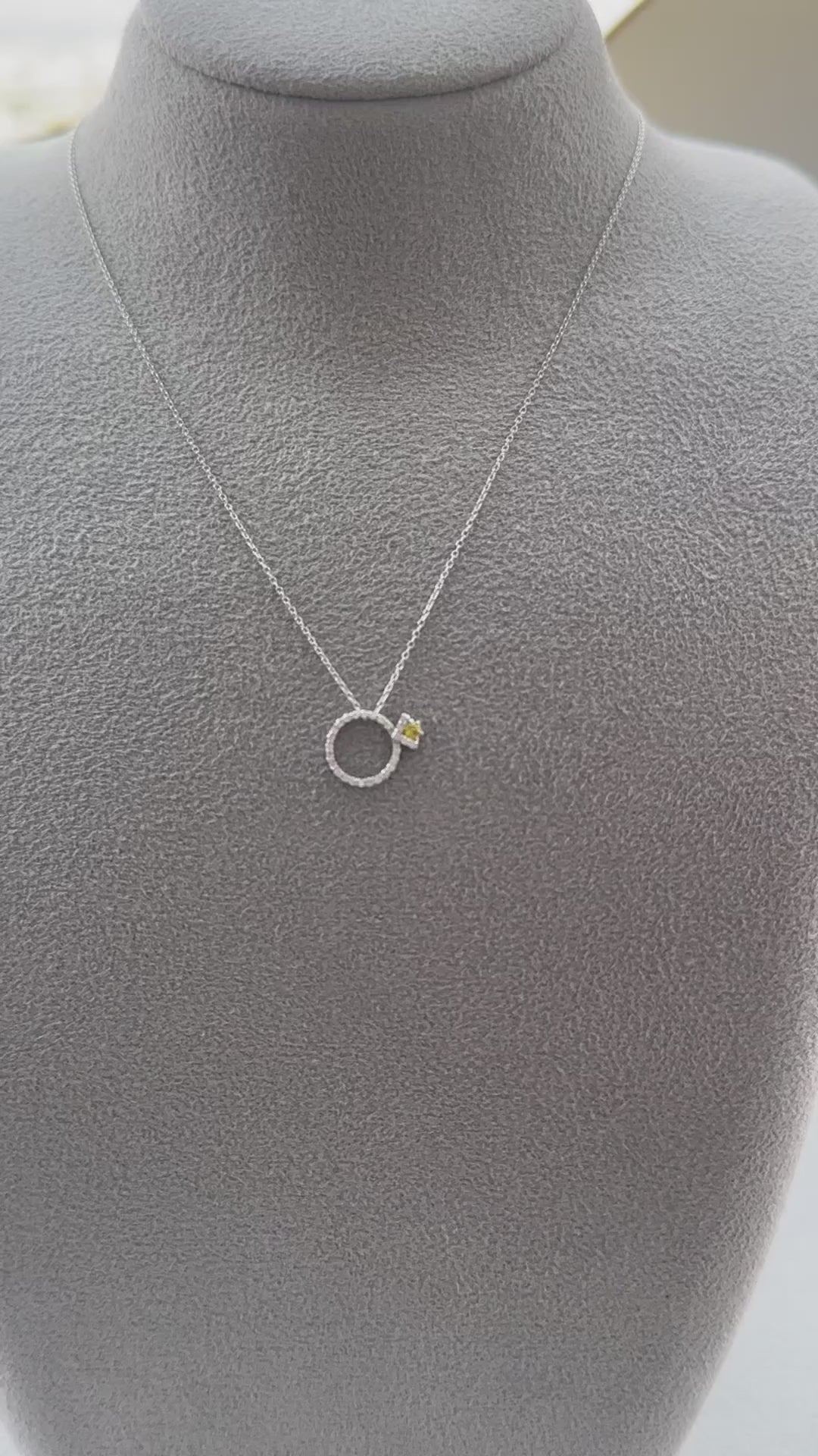 ラリオンス ネックレス イエローダイヤ〜ノーソート(あやちゃんの結婚指輪みたいなネックレス改作版)|A Jewelry Box 公式通販サイト