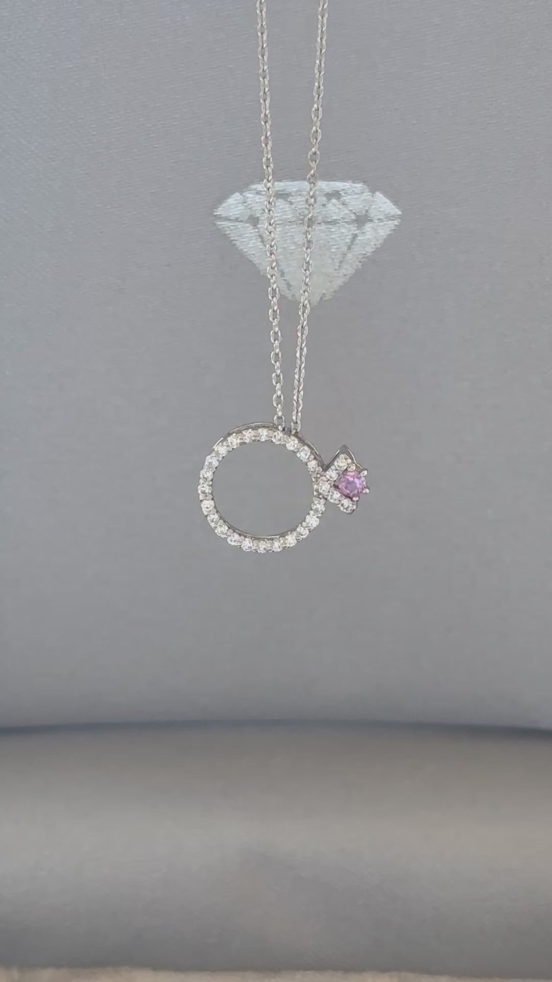 ラリオンス ピンクサファイア ネックレス (あやちゃんの結婚指輪みたいなネックレス)|A Jewelry Box 公式通販サイト