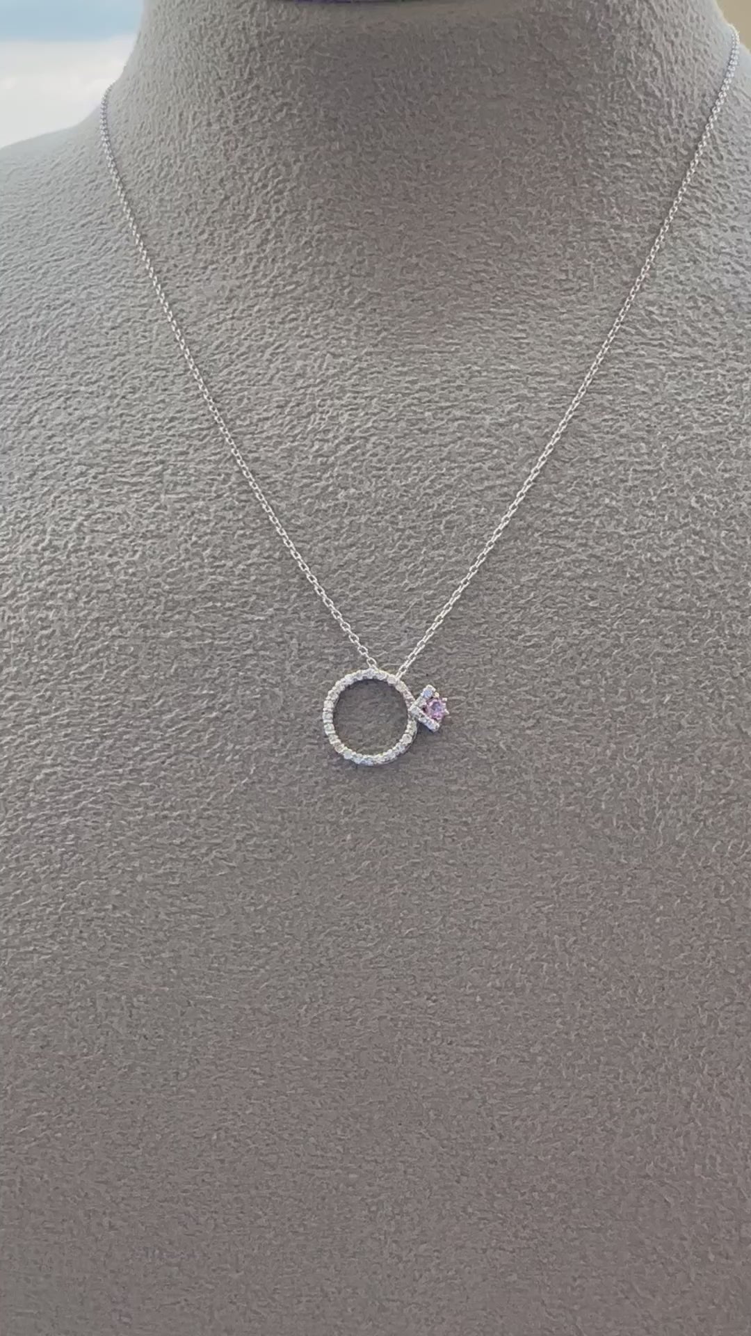 ラリオンス ピンクサファイア ネックレス (あやちゃんの結婚指輪みたいなネックレス)|A Jewelry Box 公式通販サイト