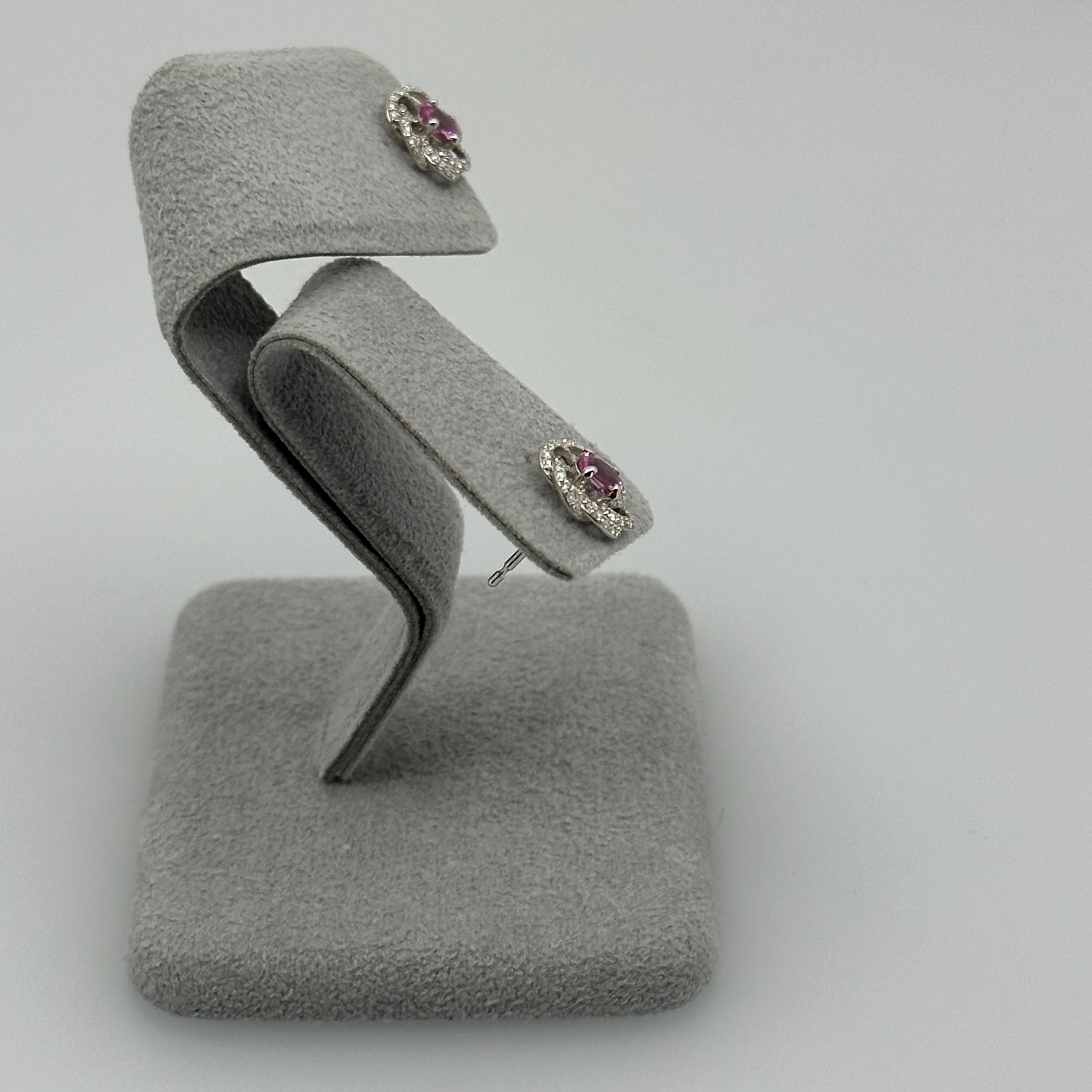 ［カメリアの🐢子ちゃん］ピアス ピンクサファイア 0.4ct×2 OV｜A Jewelry Box 公式通販サイト