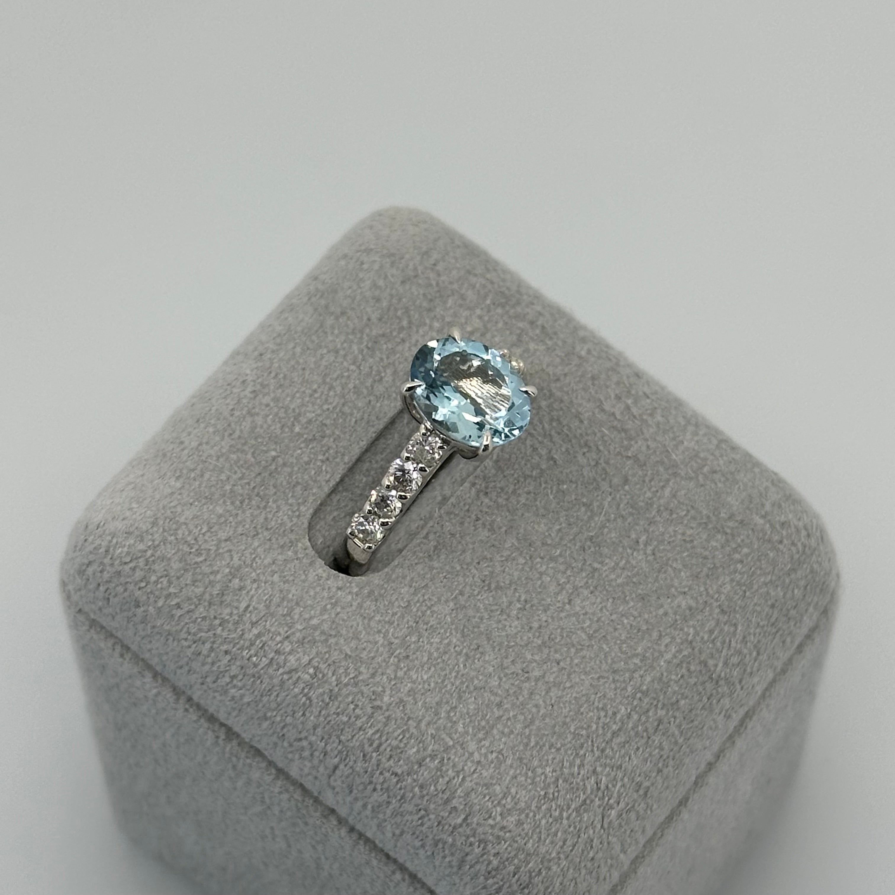 ［新作/１点限定/ソワレ］リング　アクアマリン OV PT/EM YG