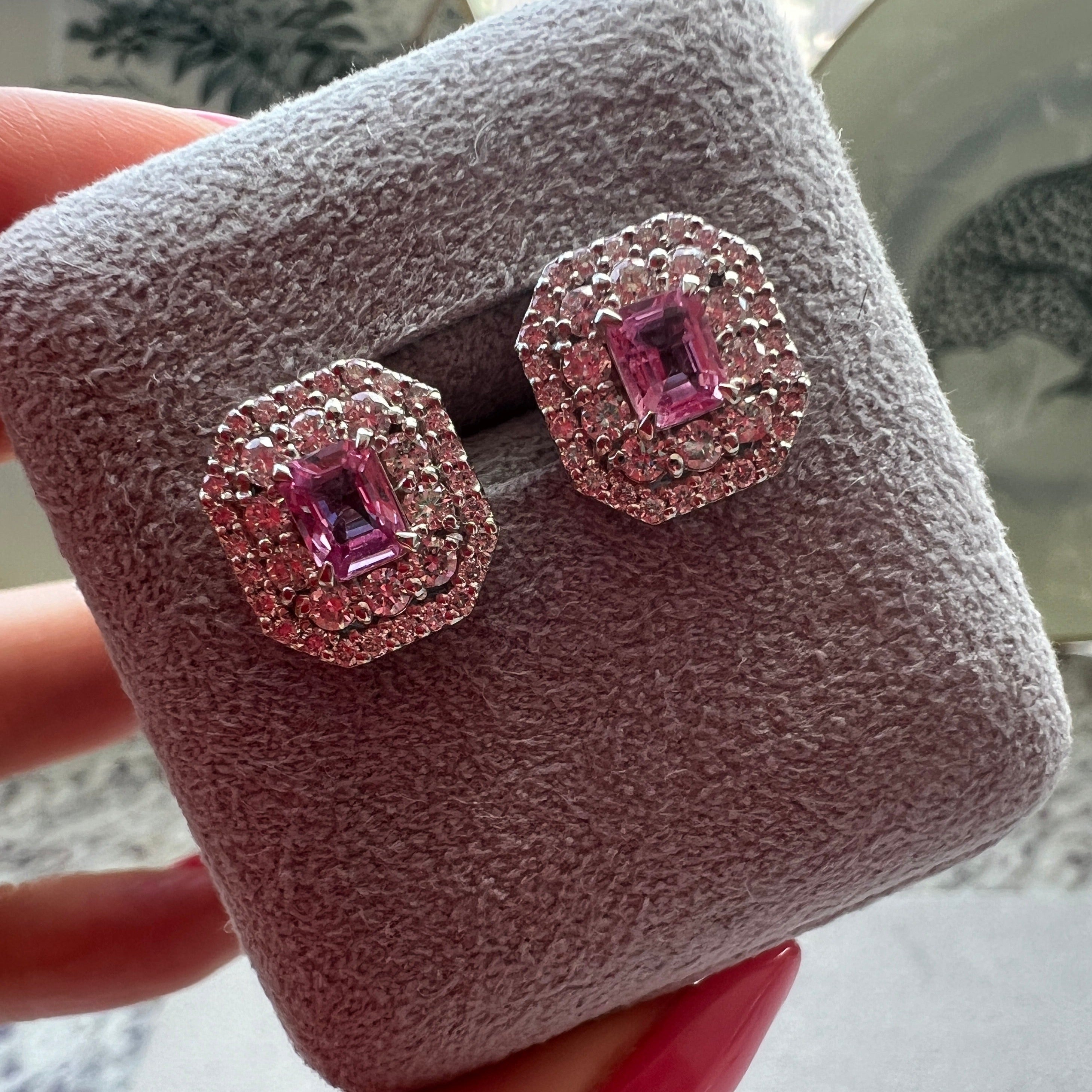 ［レカン］ピアス ピンクサファイア｜A Jewelry Box 公式通販サイト