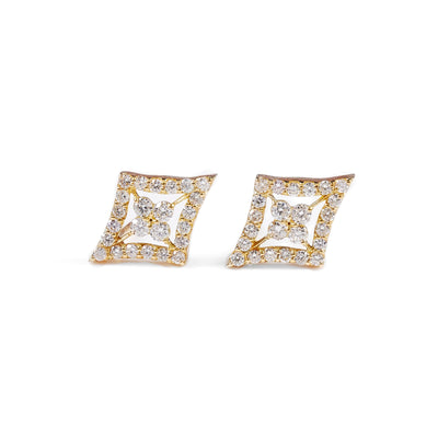 菱形ピアス　YG hover