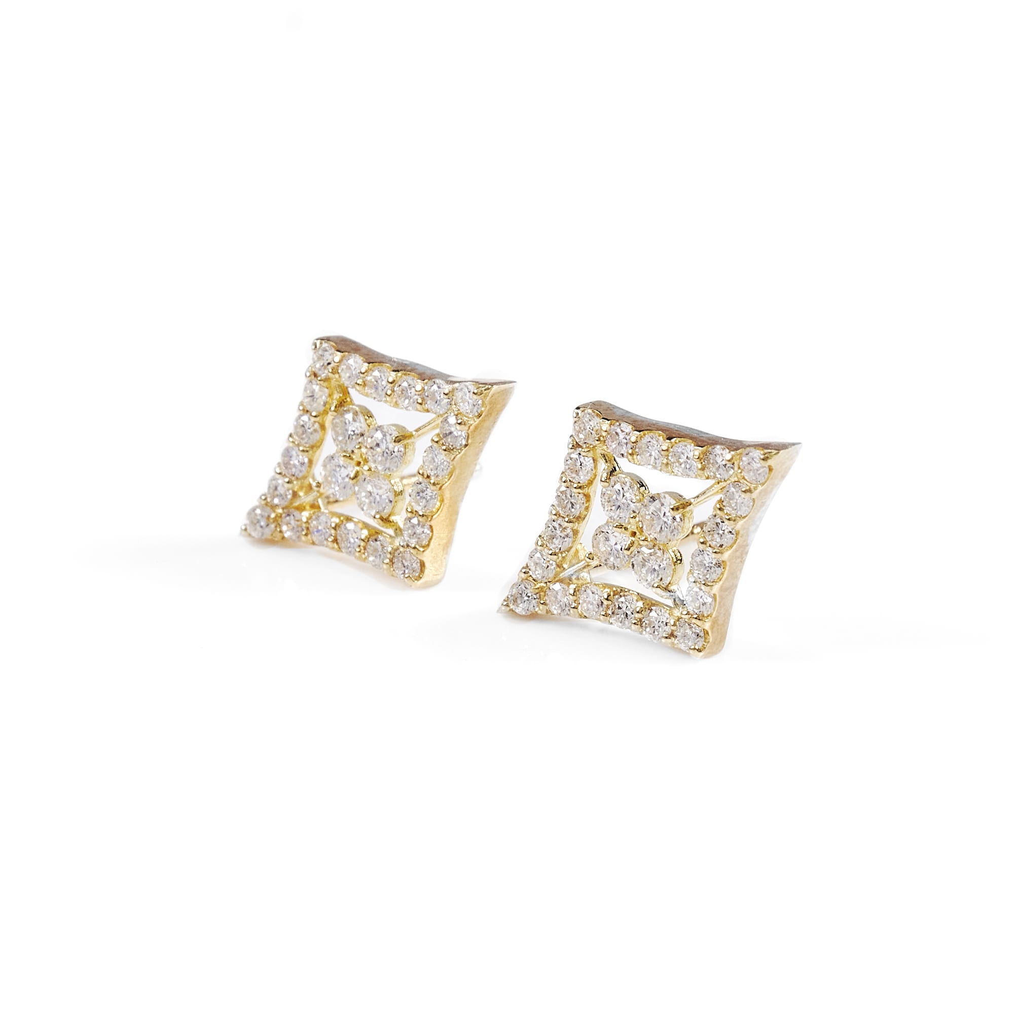 菱形ピアス　YG｜A Jewelry Box 公式通販サイト