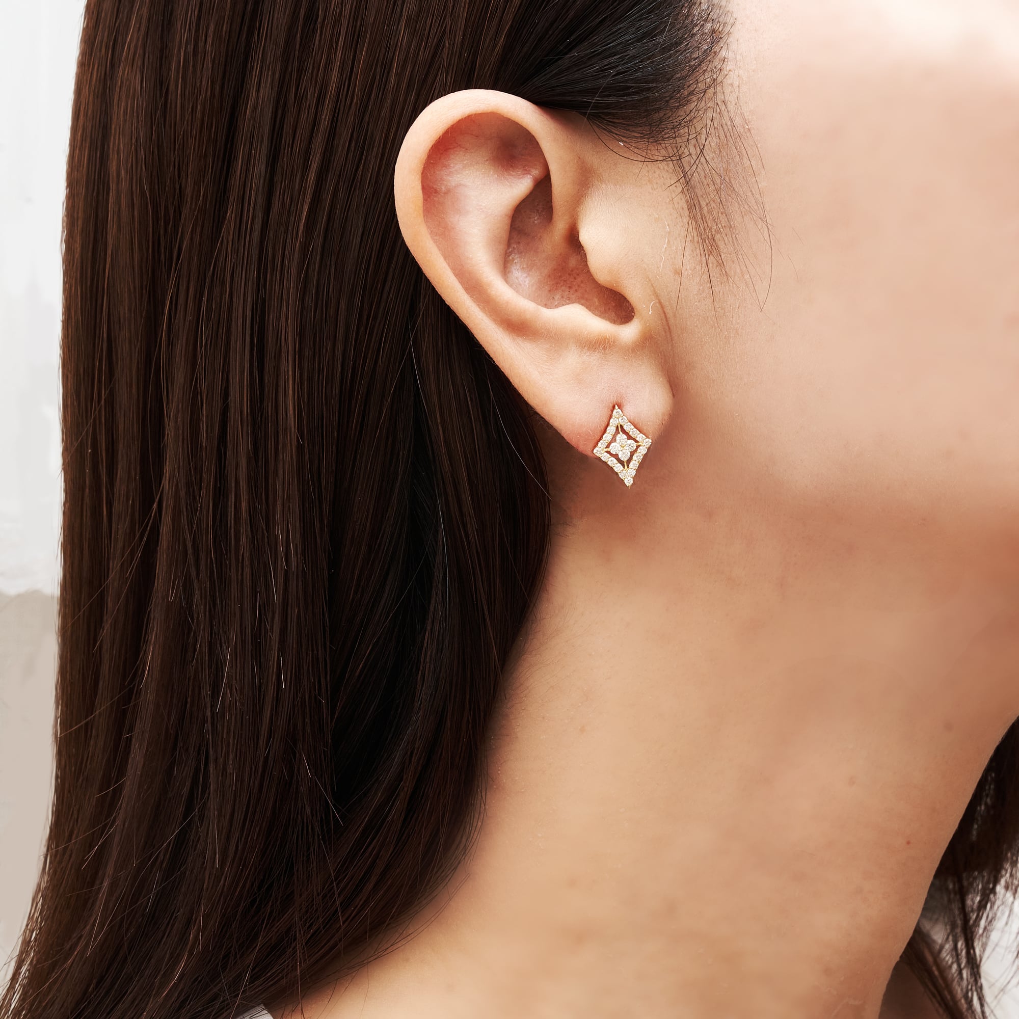 菱形ピアス　YG｜A Jewelry Box 公式通販サイト