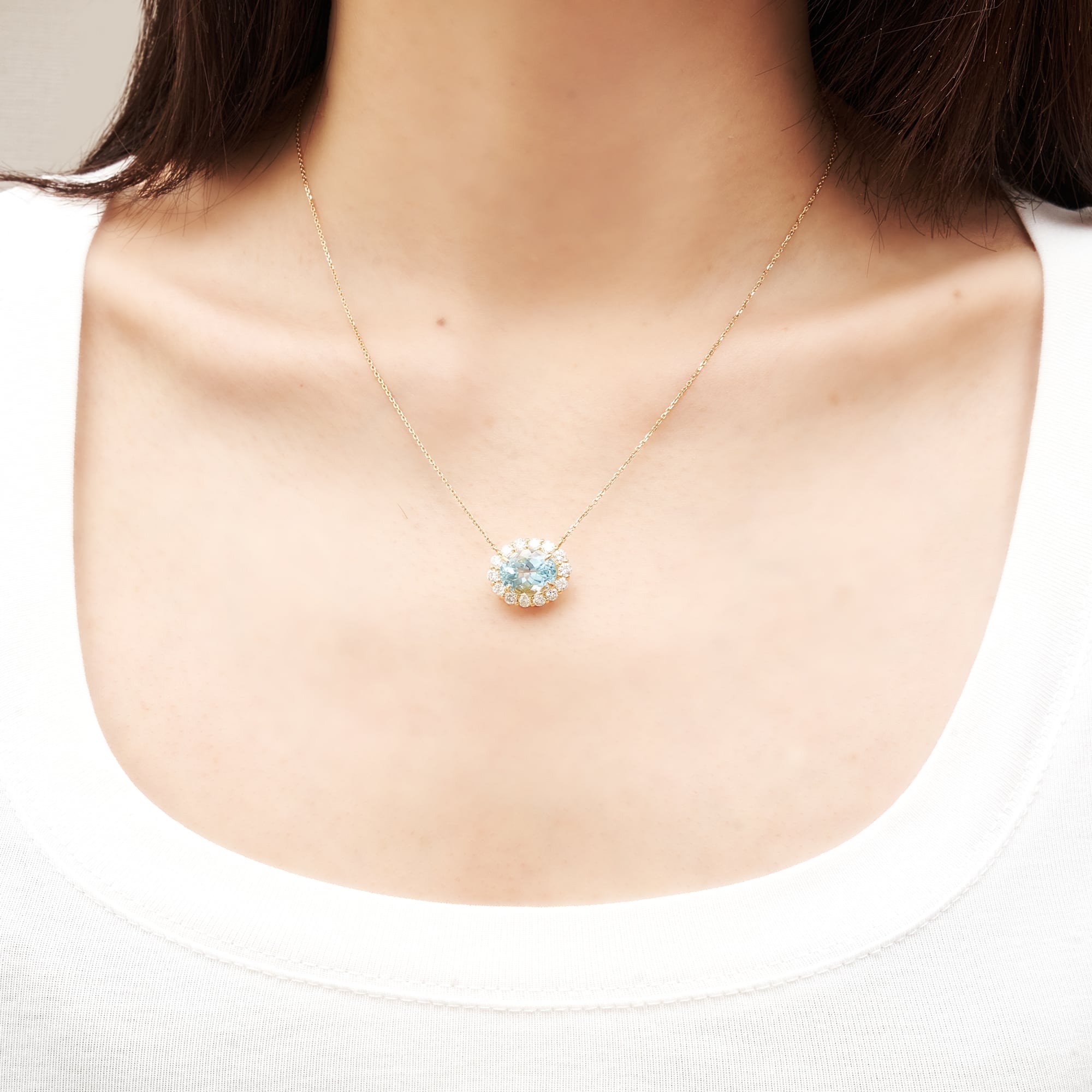 OV 3ctアクアマリンNC　K18YG｜A Jewelry Box 公式通販サイト