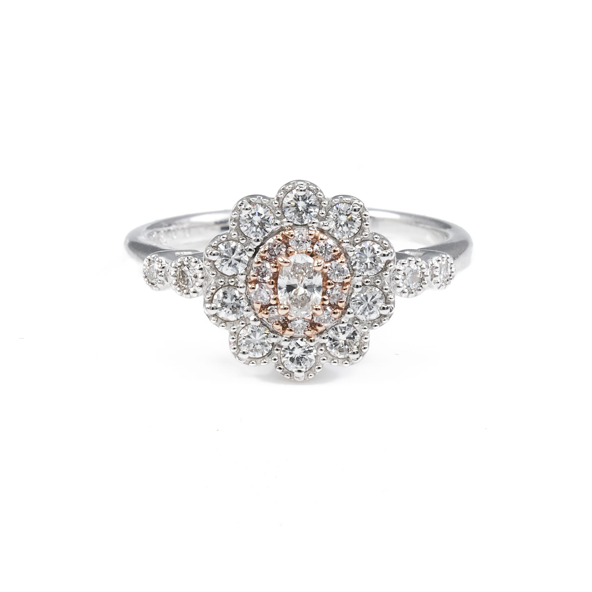 OVダイヤリング　PT950/K18PGコンビ　CGL付　SI1　G｜A Jewelry Box 公式通販サイト