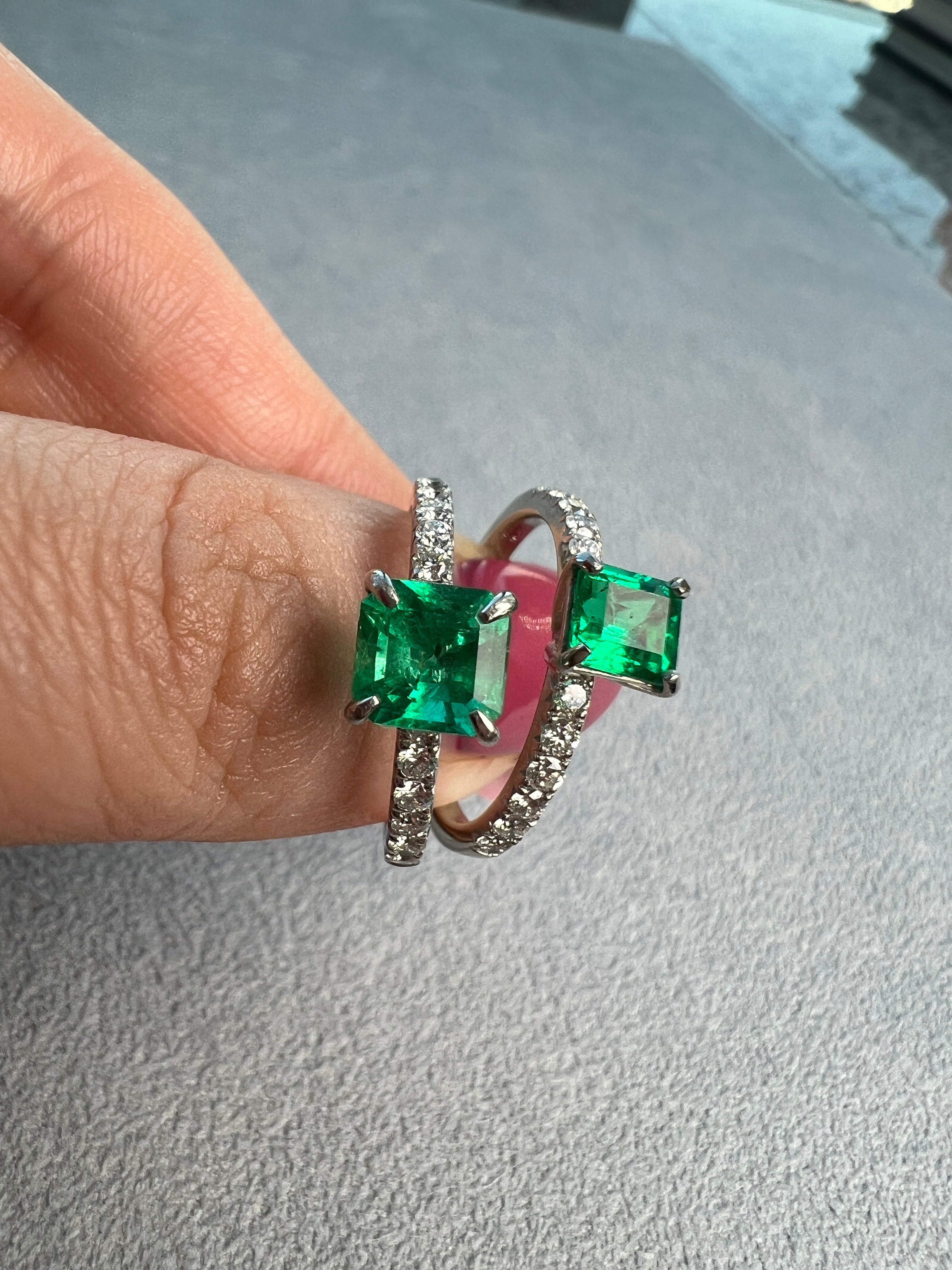 ［アルル］リング エメラルド 0.4ct SQ PT｜A Jewelry Box 公式通販サイト