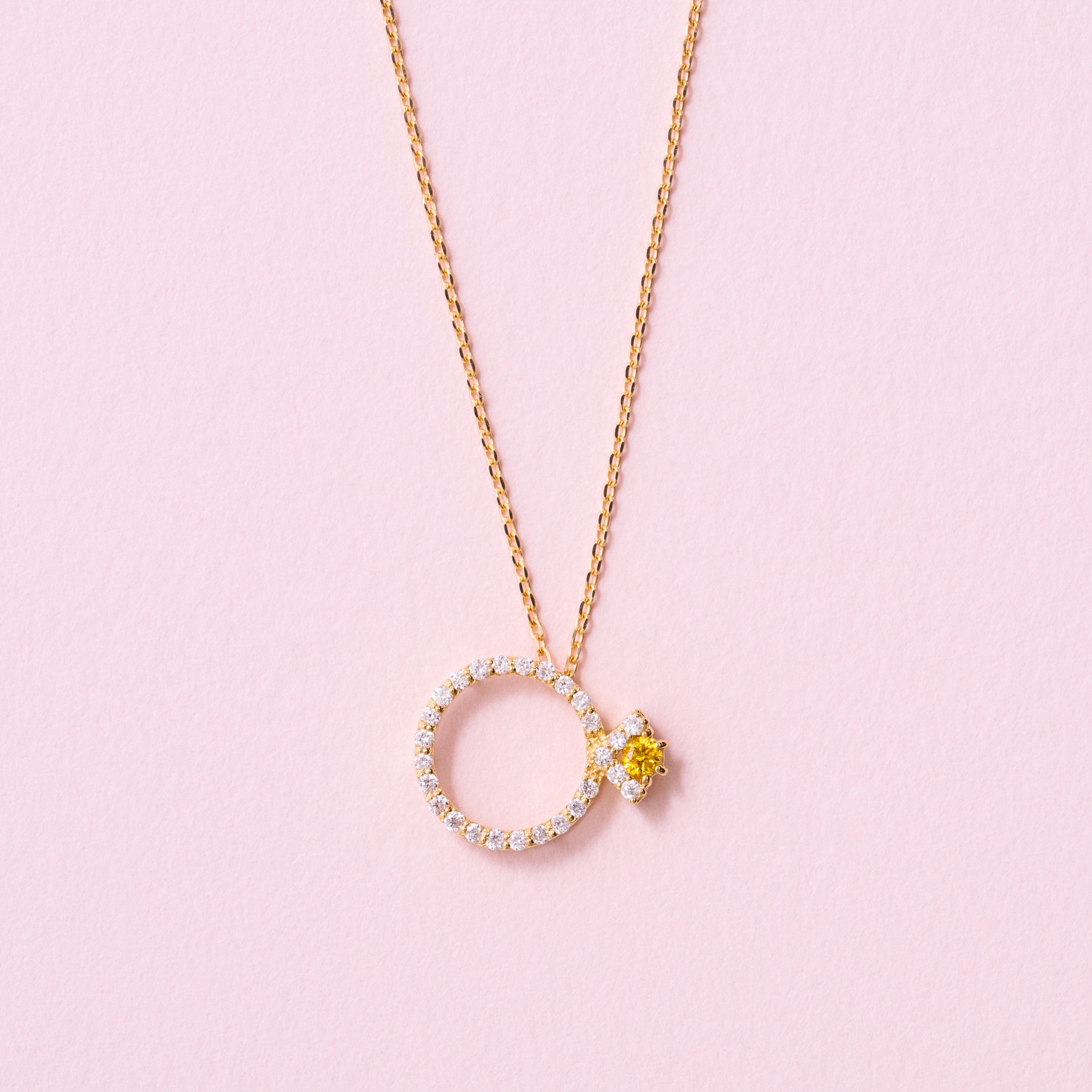 ラリオンス ネックレス イエローダイヤ〜ノーソート(あやちゃんの結婚指輪みたいなネックレス改作版）｜A Jewelry Box 公式通販サイト