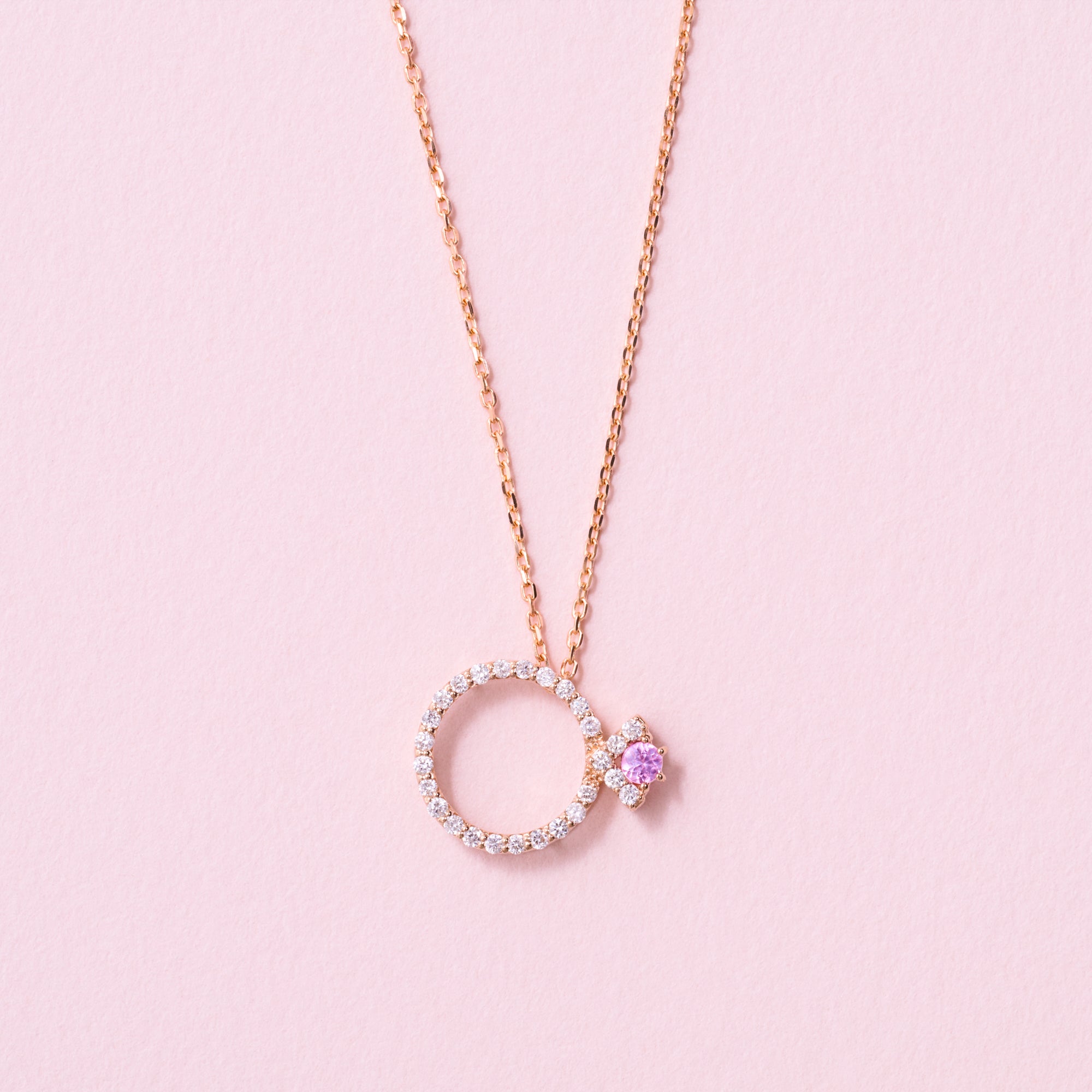 ラリオンス ピンクサファイア ネックレス （あやちゃんの結婚指輪みたいなネックレス）｜A Jewelry Box 公式通販サイト