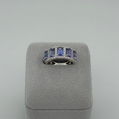 ［エクラモザイク］ リング アクアマリン/タンザナイト EM