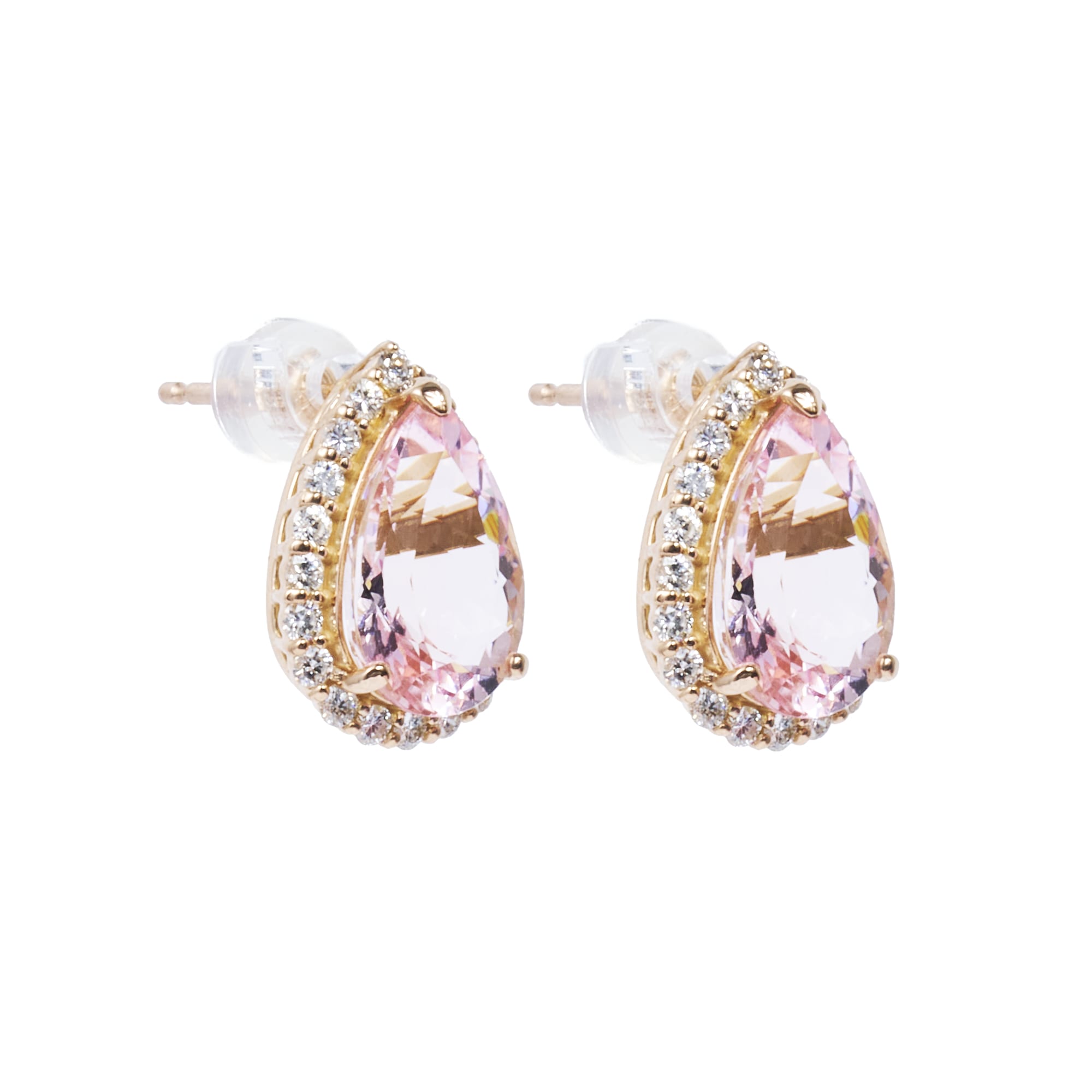 PSモルガナイトピアス　K18PG｜A Jewelry Box 公式通販サイト