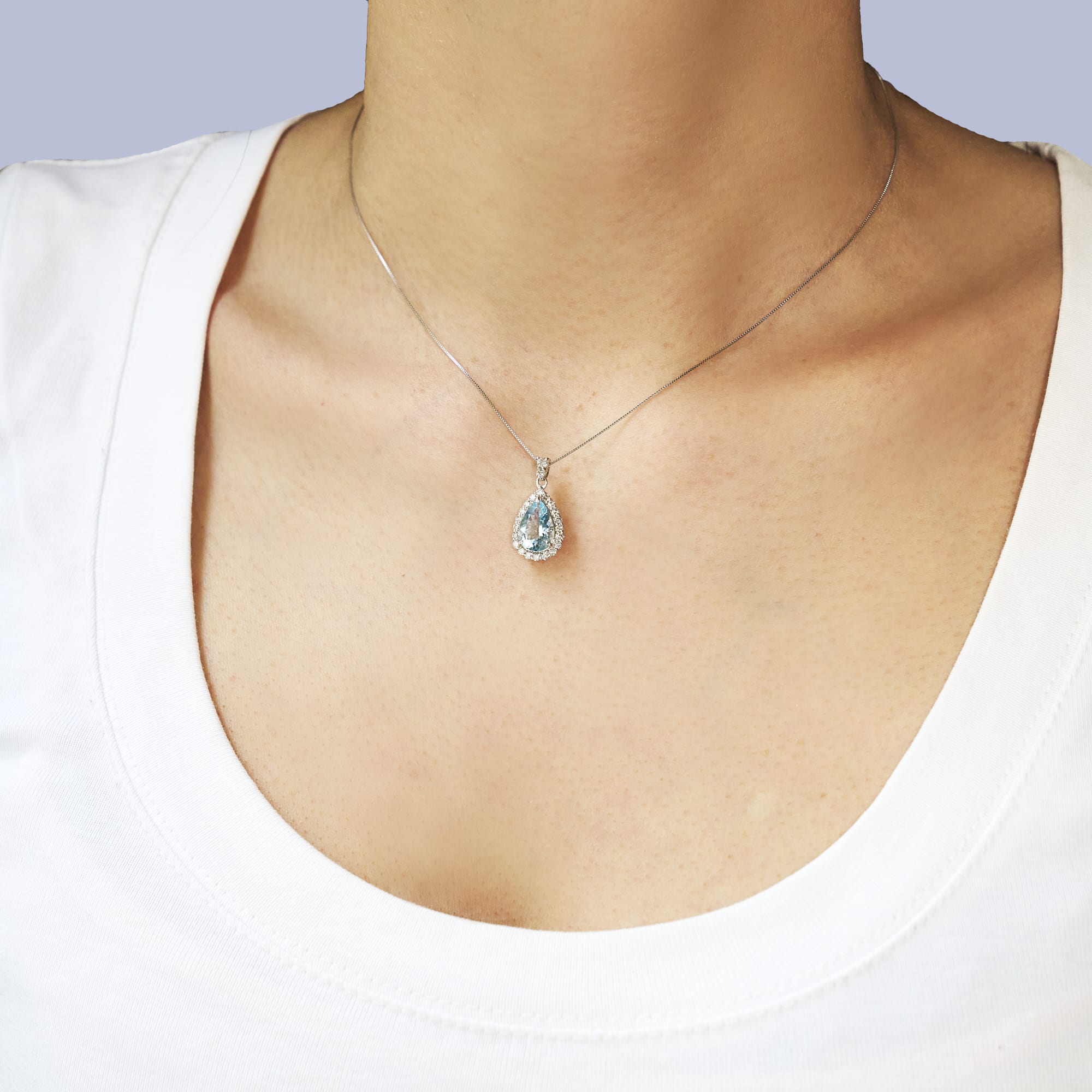 PS　アクアマリンネックレス　PT900｜A Jewelry Box 公式通販サイト