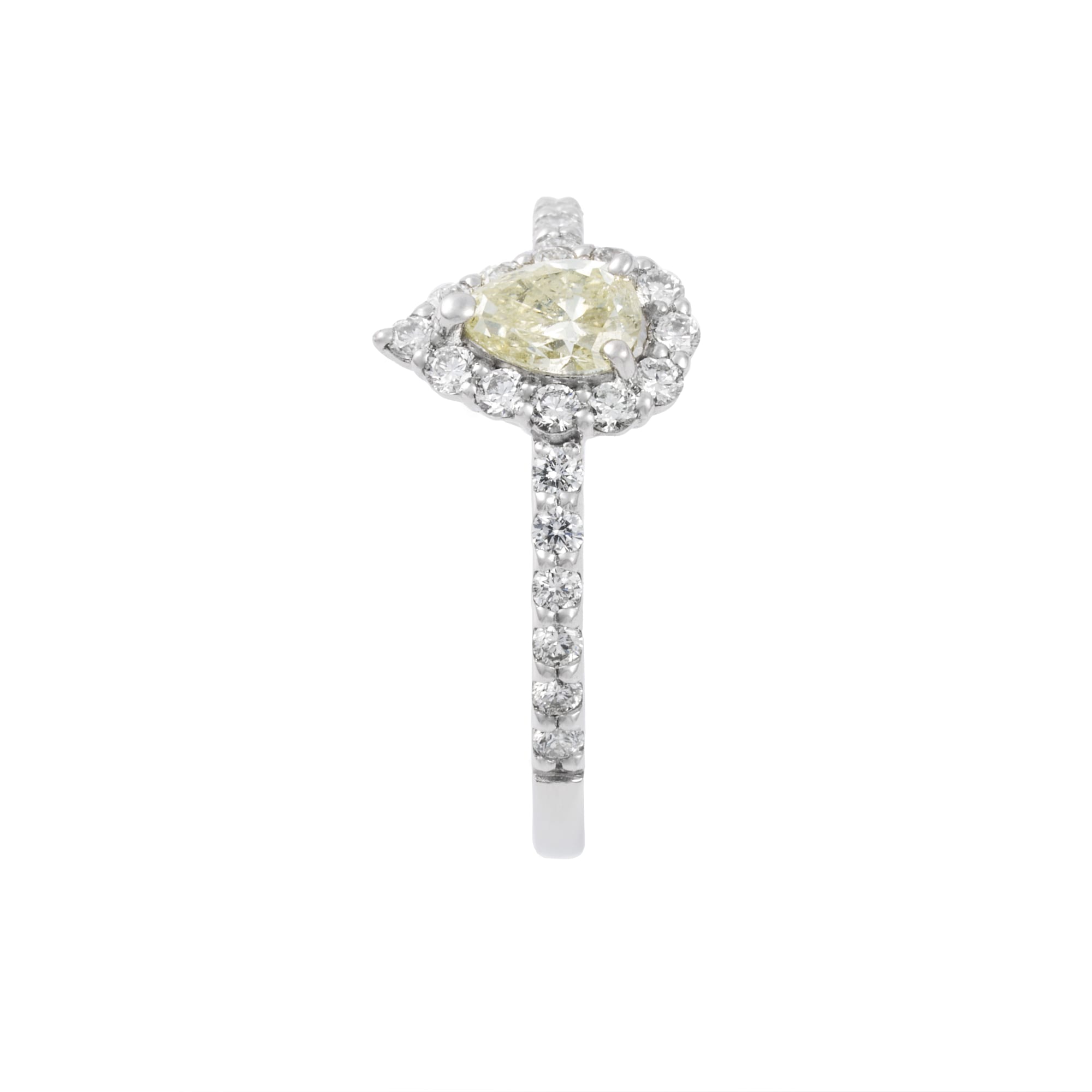 PS　ベリーライトイエローダイヤ取り巻きリング　ソーティング付き　SI2｜A Jewelry Box 公式通販サイト