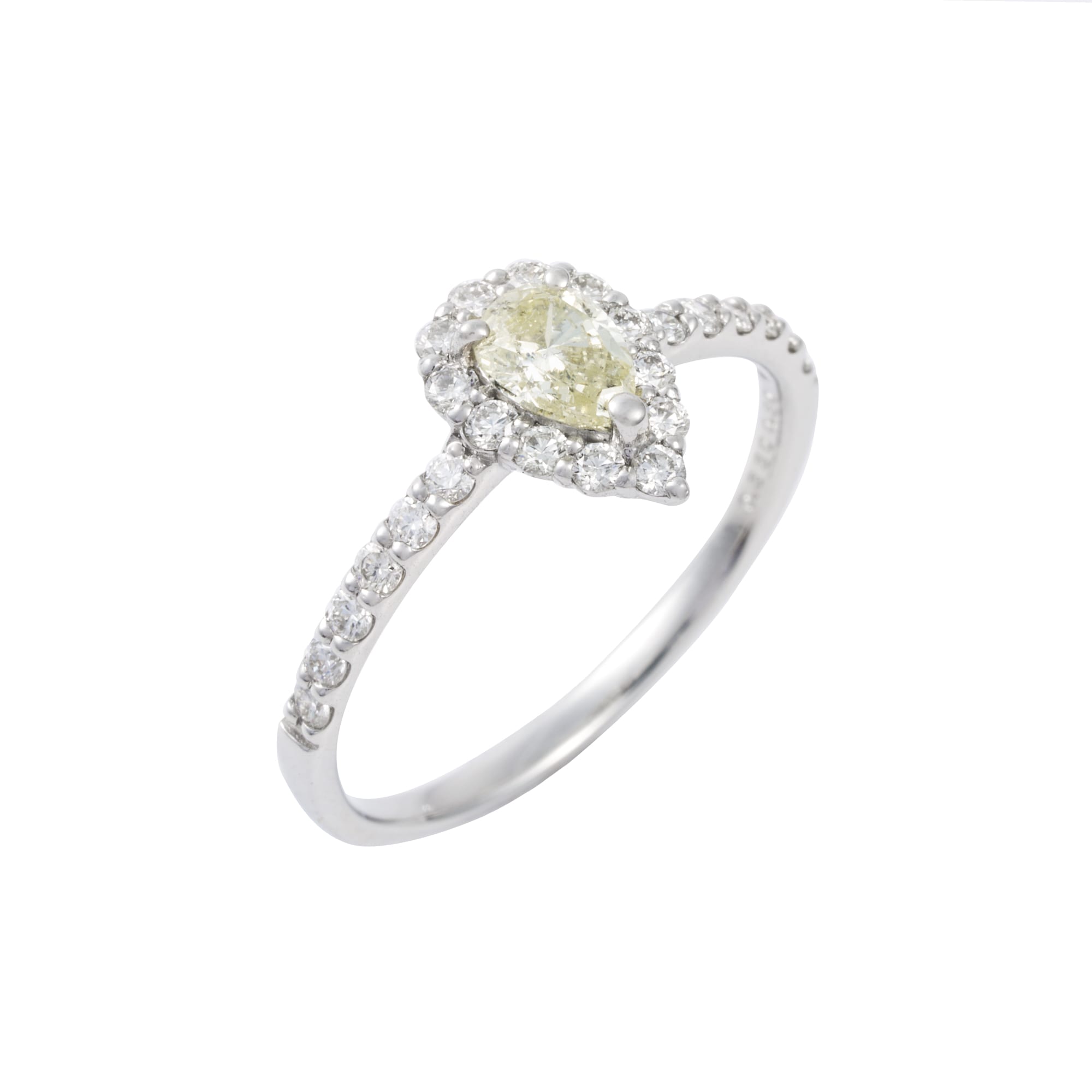 PS　ベリーライトイエローダイヤ取り巻きリング　ソーティング付き　SI2｜A Jewelry Box 公式通販サイト