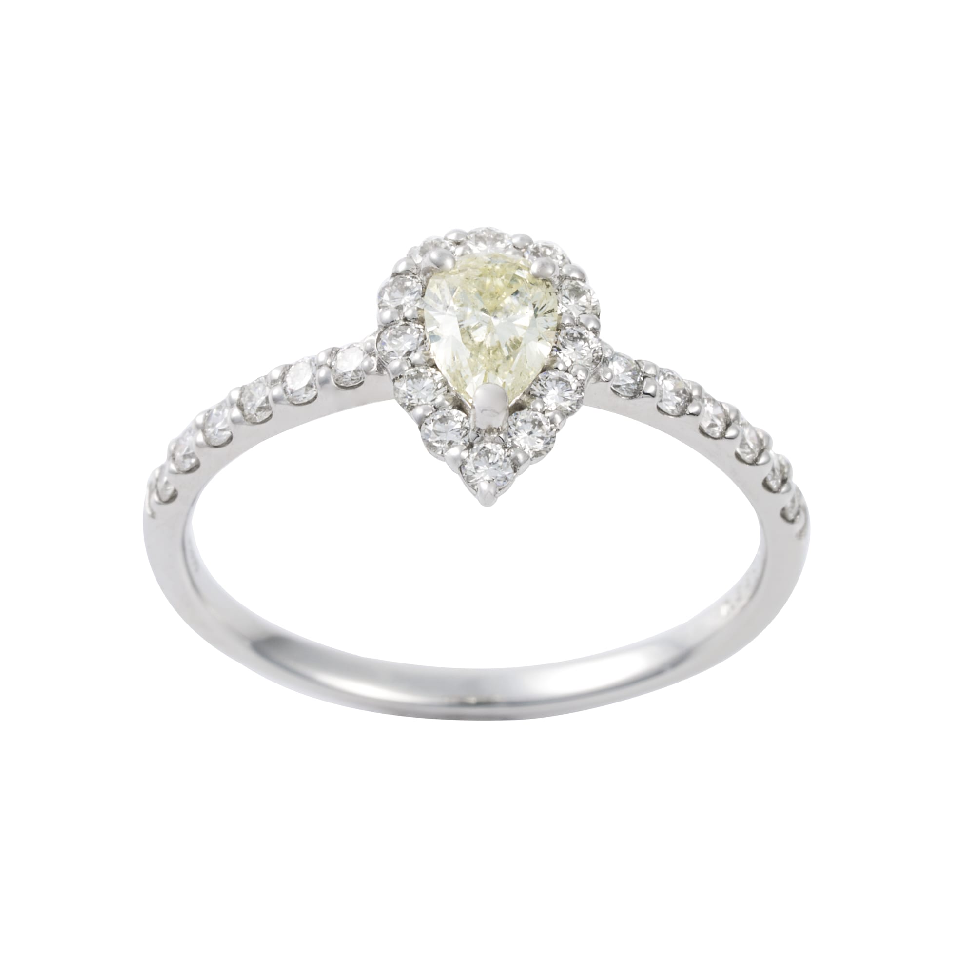 PS　ベリーライトイエローダイヤ取り巻きリング　ソーティング付き　SI2｜A Jewelry Box 公式通販サイト