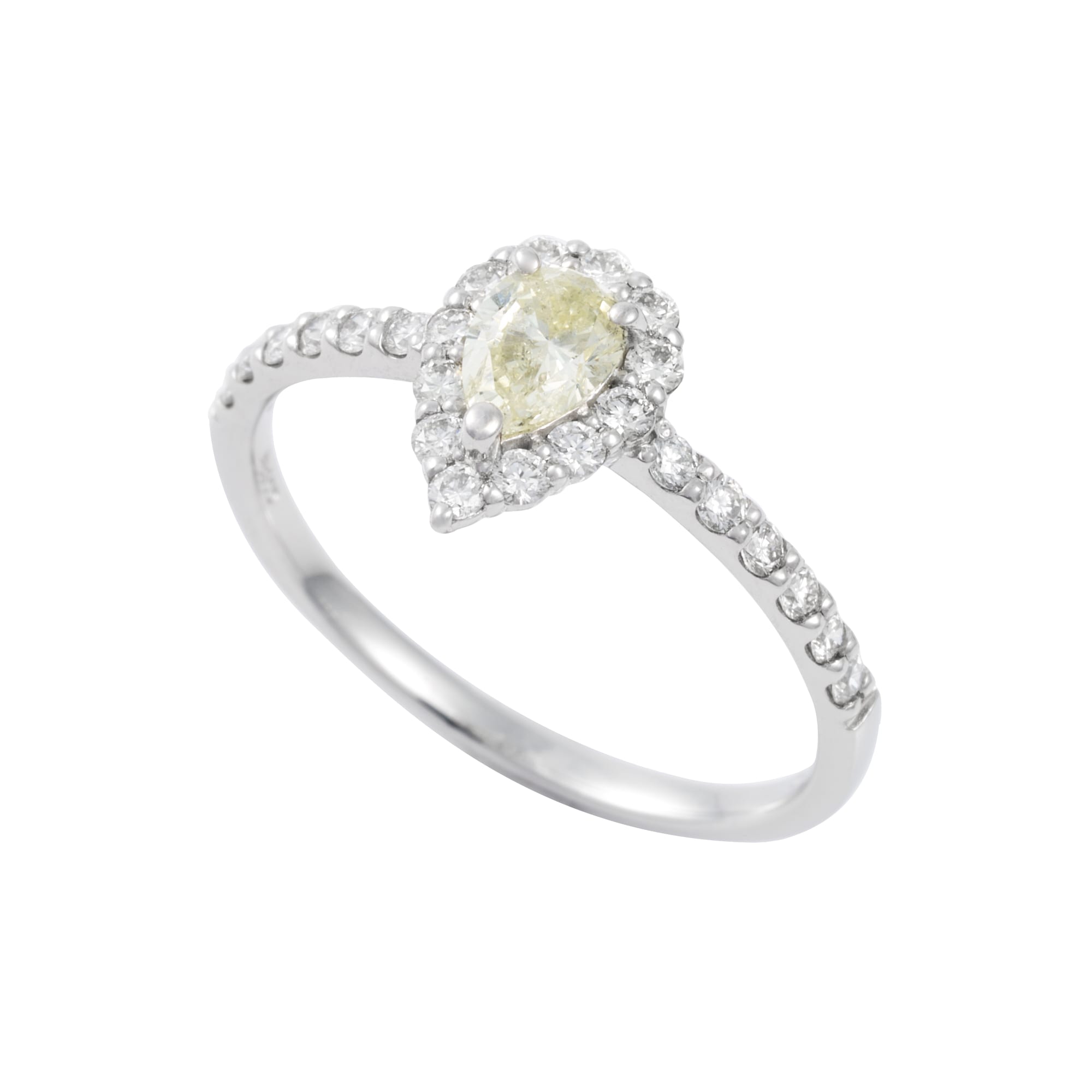 PS　ベリーライトイエローダイヤ取り巻きリング　ソーティング付き　SI2｜A Jewelry Box 公式通販サイト