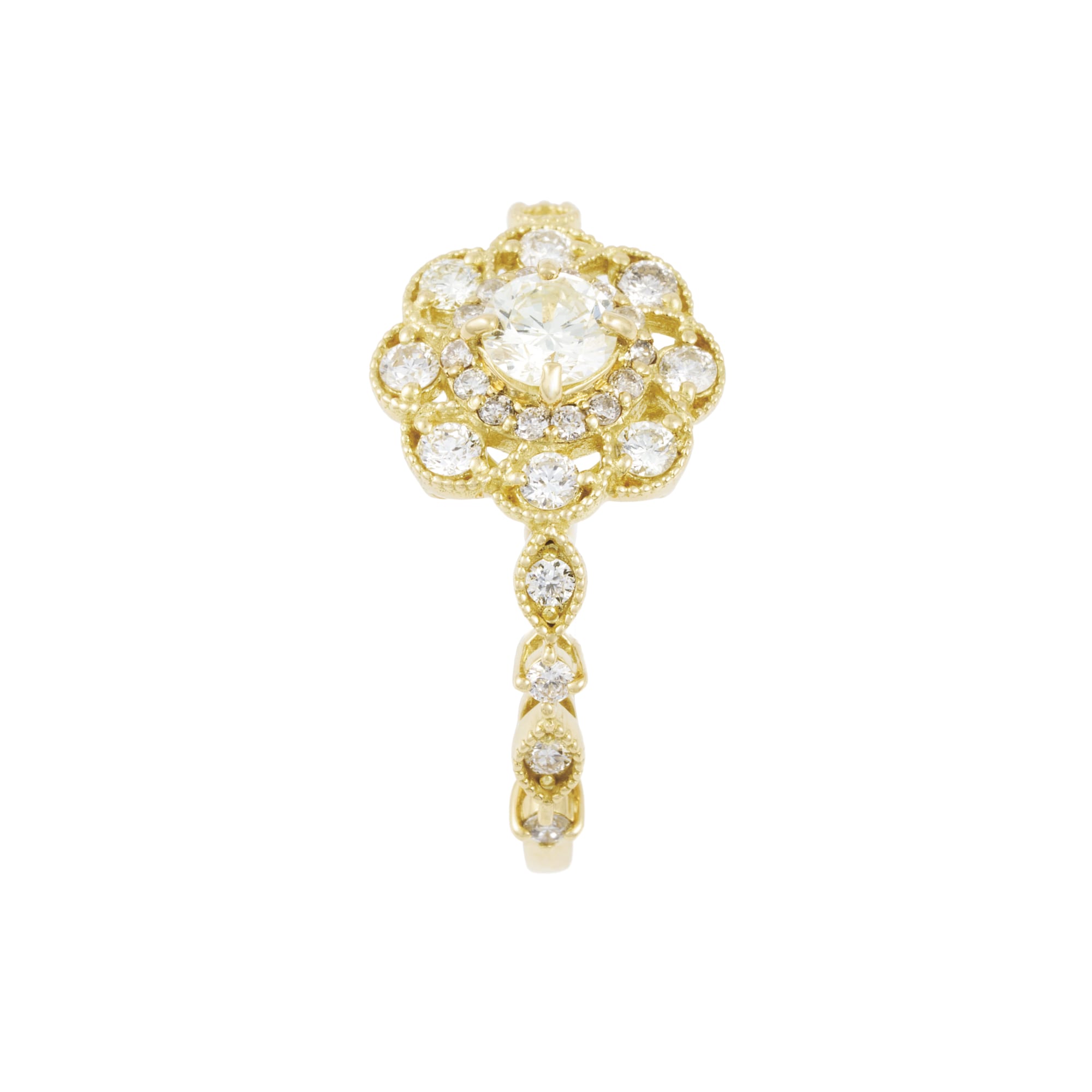 RO　ダイヤ　お花リング　K18YG｜A Jewelry Box 公式通販サイト