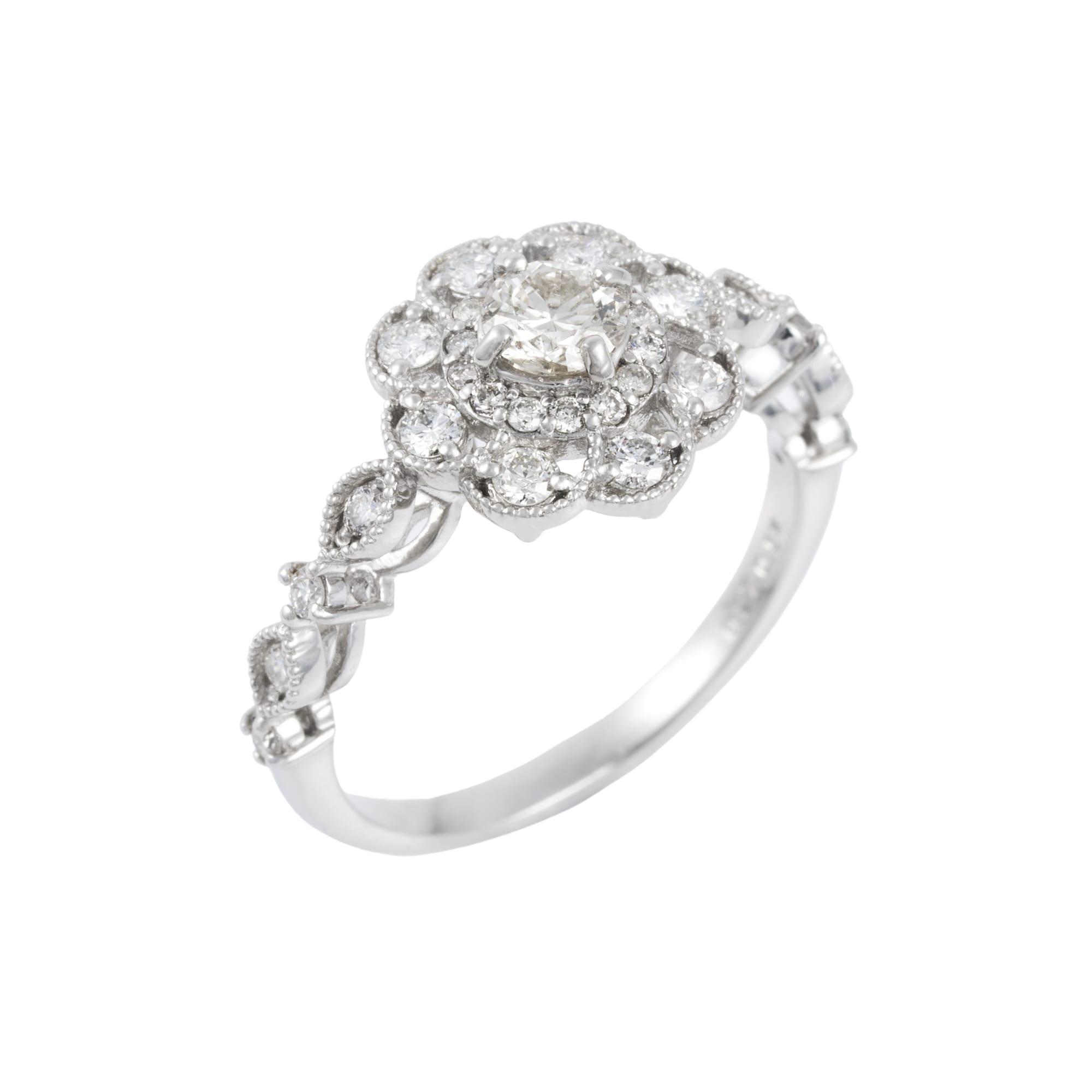 RO　ダイヤ　お花リング　PT900｜A Jewelry Box 公式通販サイト