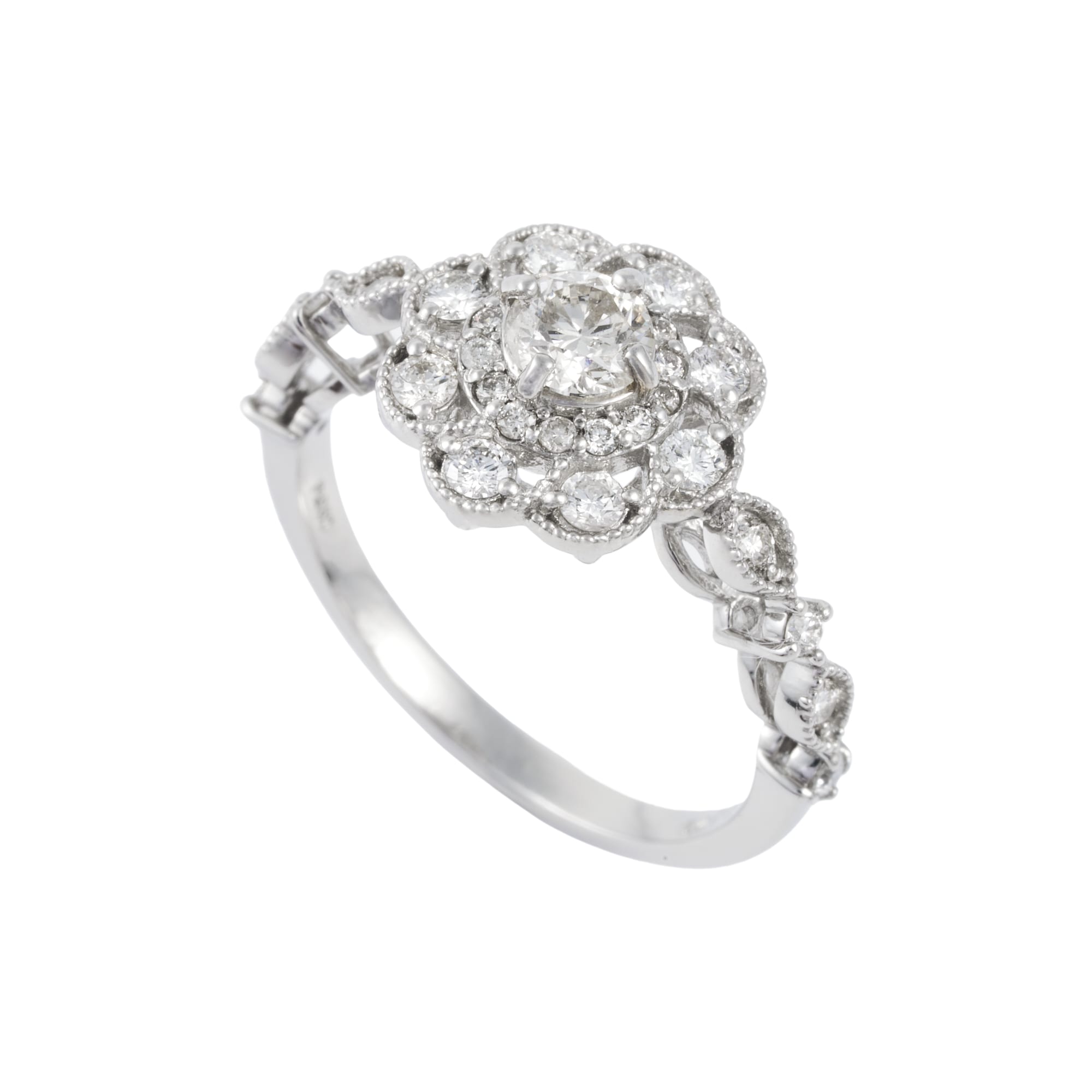 RO　ダイヤ　お花リング　PT900｜A Jewelry Box 公式通販サイト