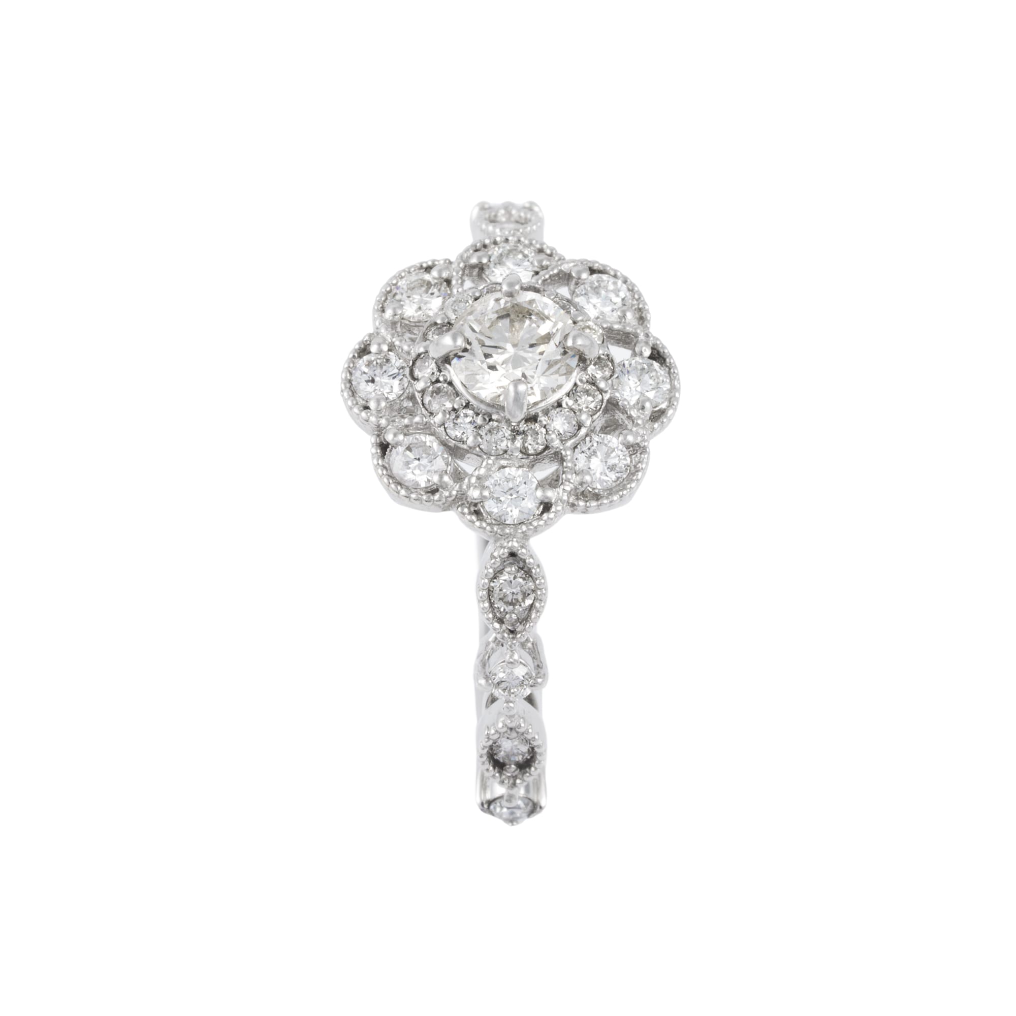 RO　ダイヤ　お花リング　PT900｜A Jewelry Box 公式通販サイト