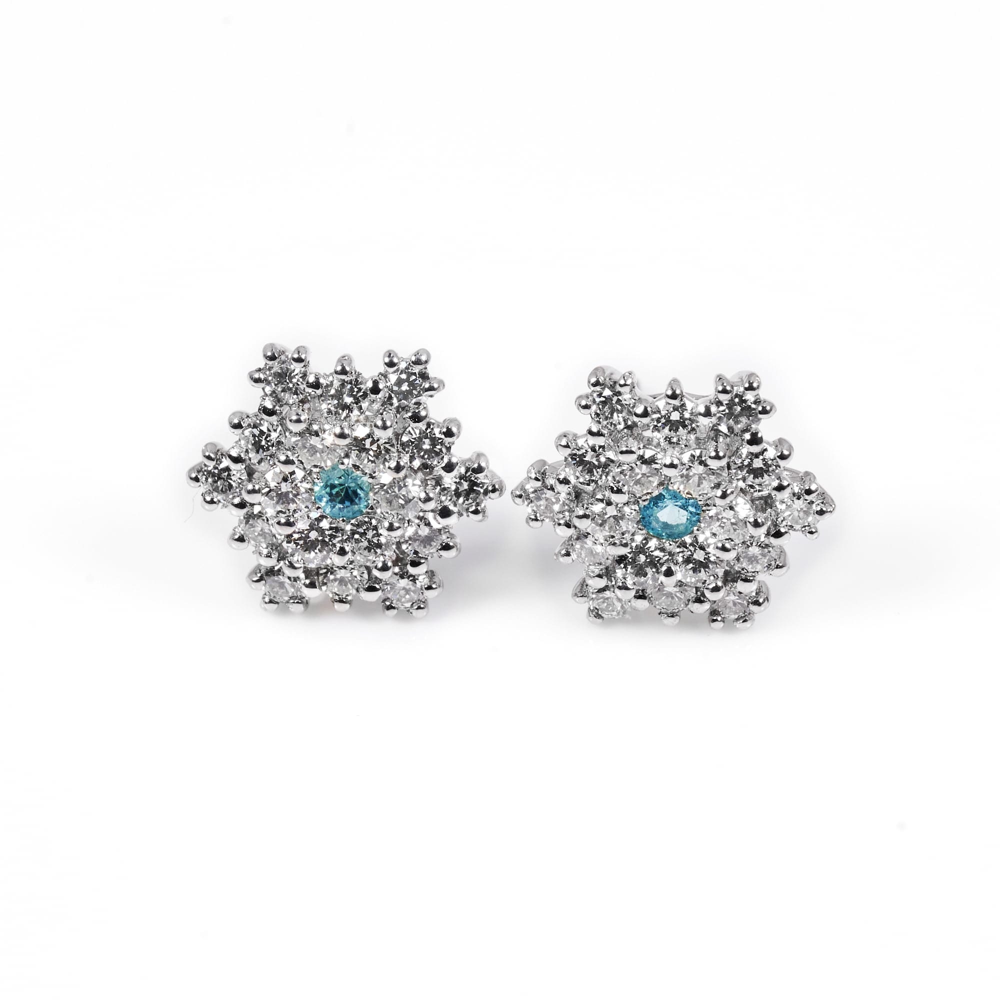 雪の結晶 パライバトルマリンPTピアス｜A Jewelry Box 公式通販サイト