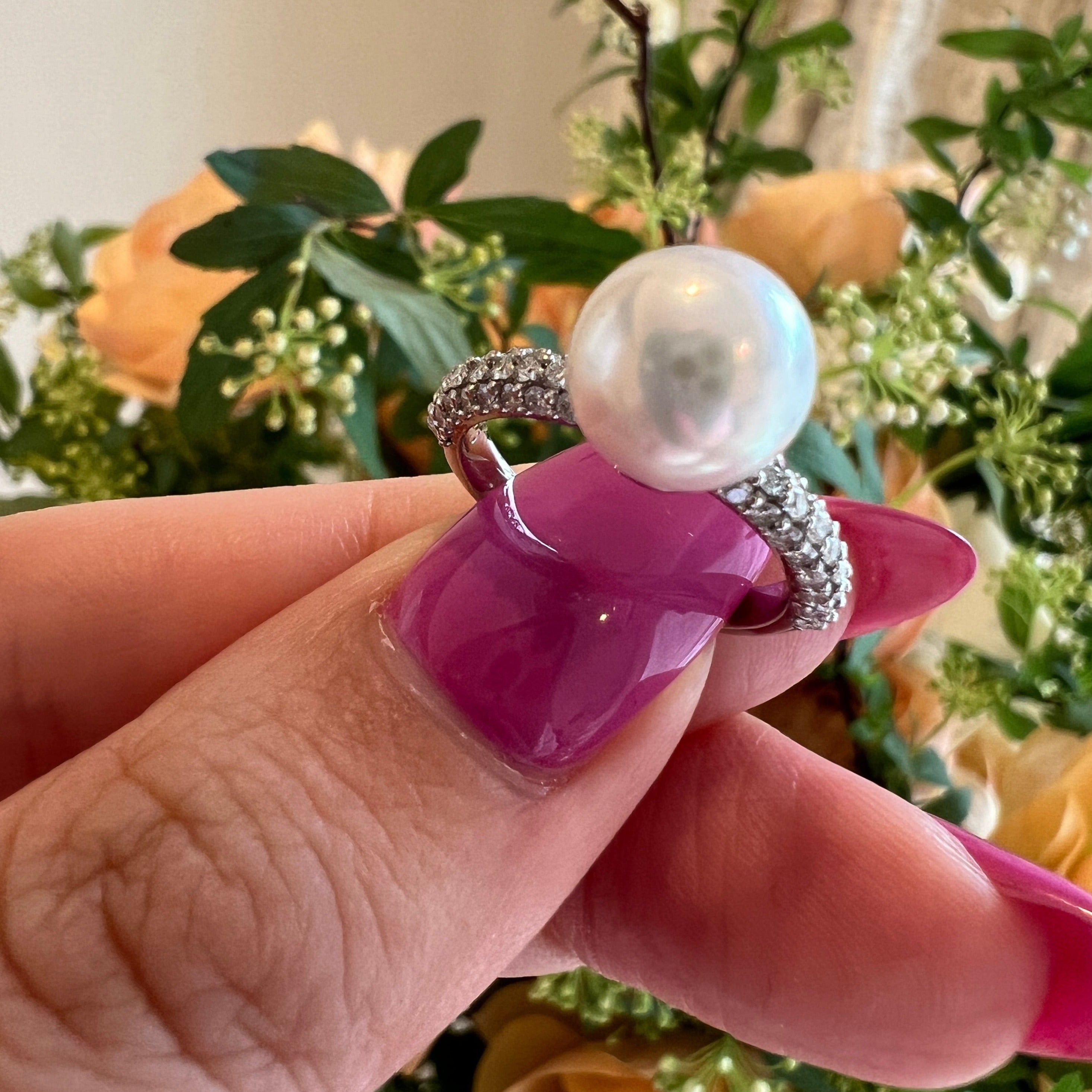 サンベリーナ パヴェ〜希少あこや真珠 8ミリ｜A Jewelry Box 公式通販サイト