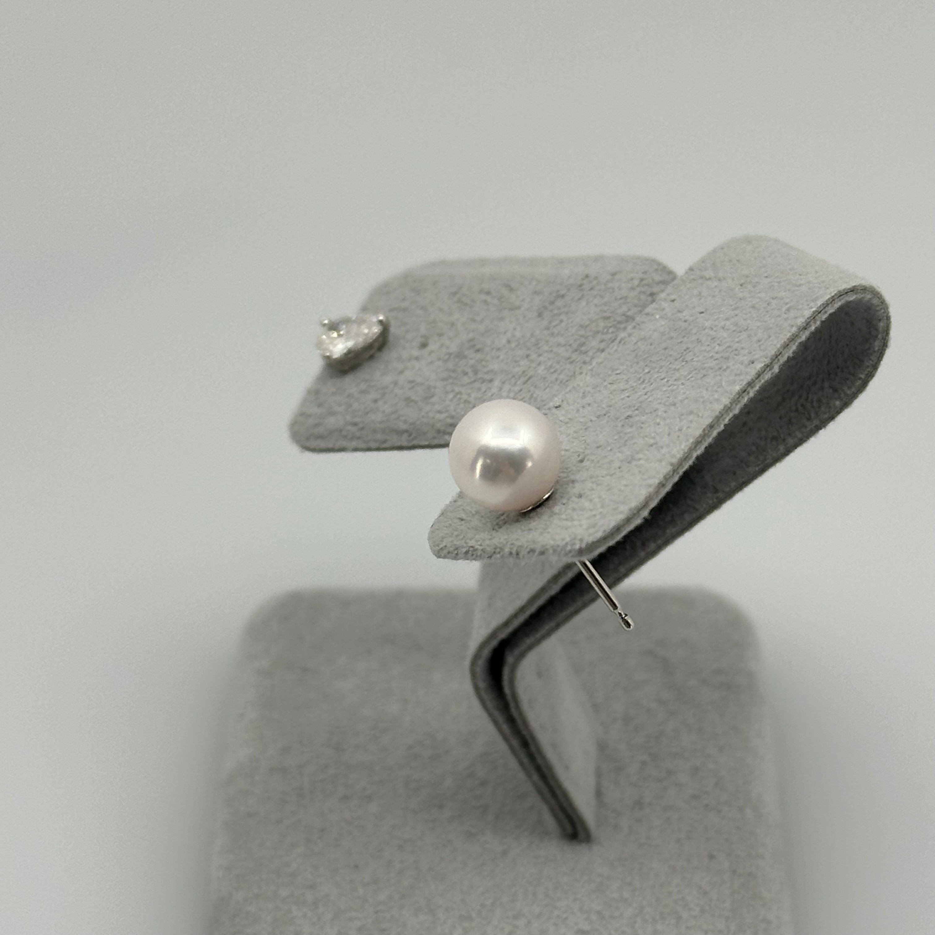 ［ひとつふたつ/PR/OV/HS/EM/PS］ピアス ダイヤ あこや真珠8mm｜A Jewelry Box 公式通販サイト