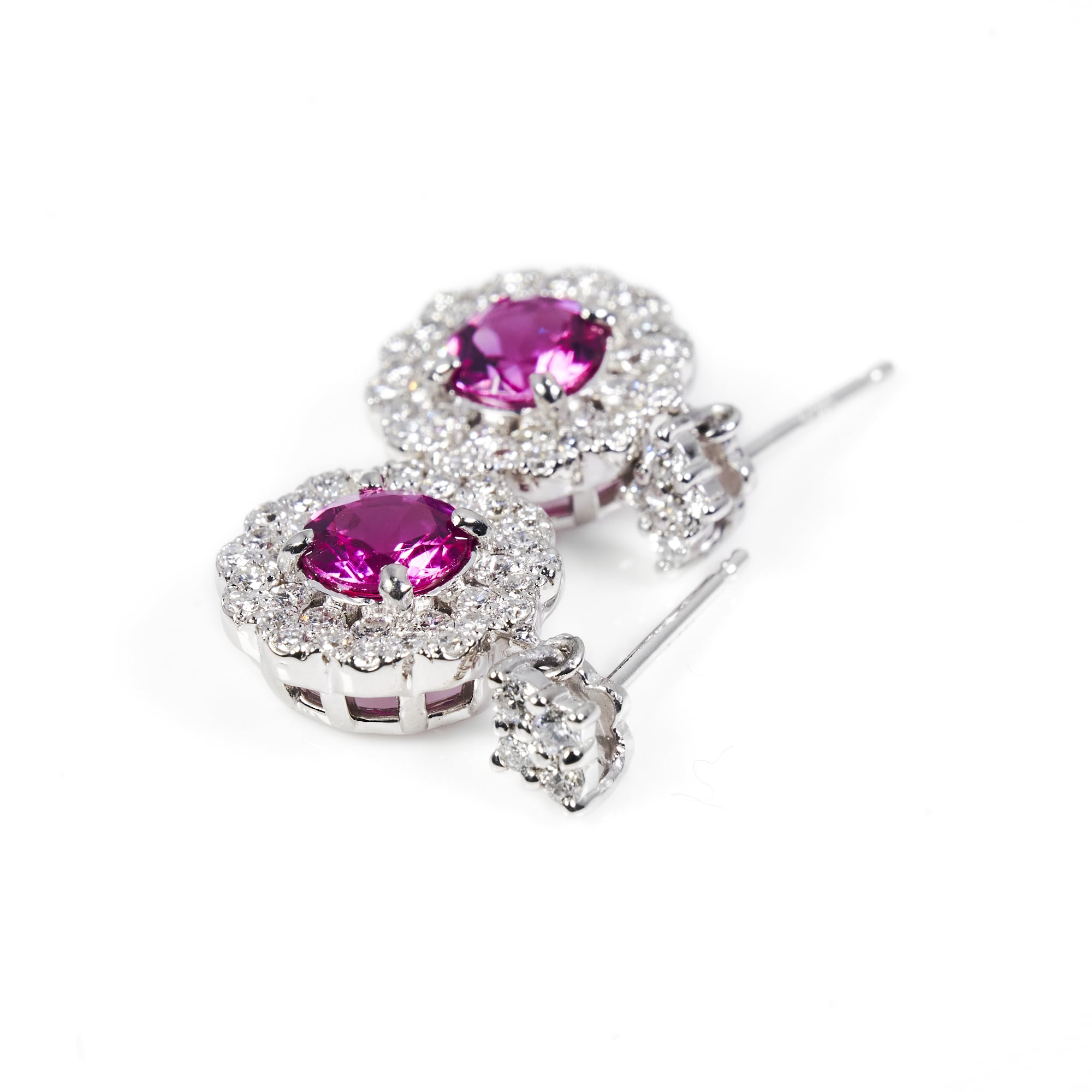 ROレッドトルマリンプラチナピアス #1｜A Jewelry Box 公式通販サイト