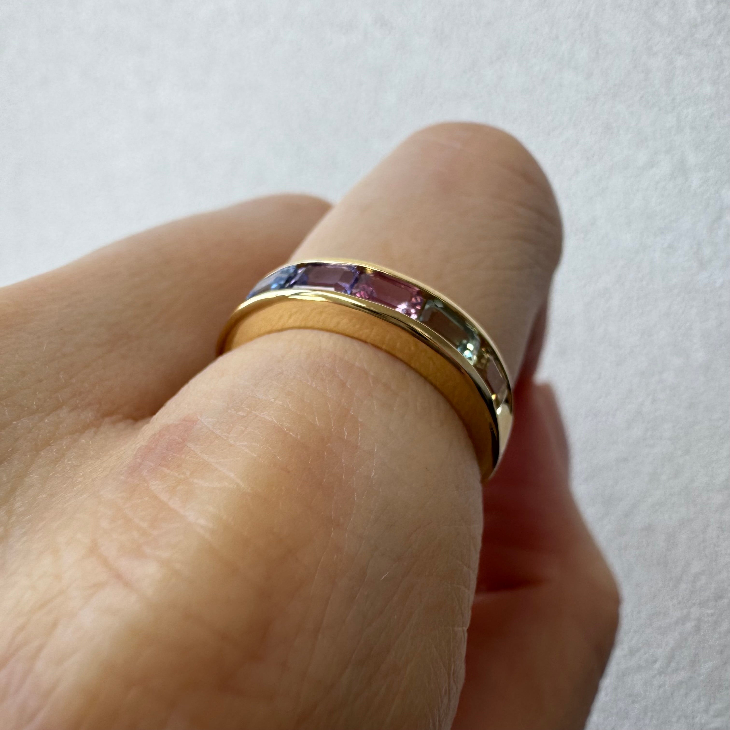 ［個数限定/アルカンシェル］リング ファンシーサファイア 1.3ct YG｜A Jewelry Box 公式通販サイト