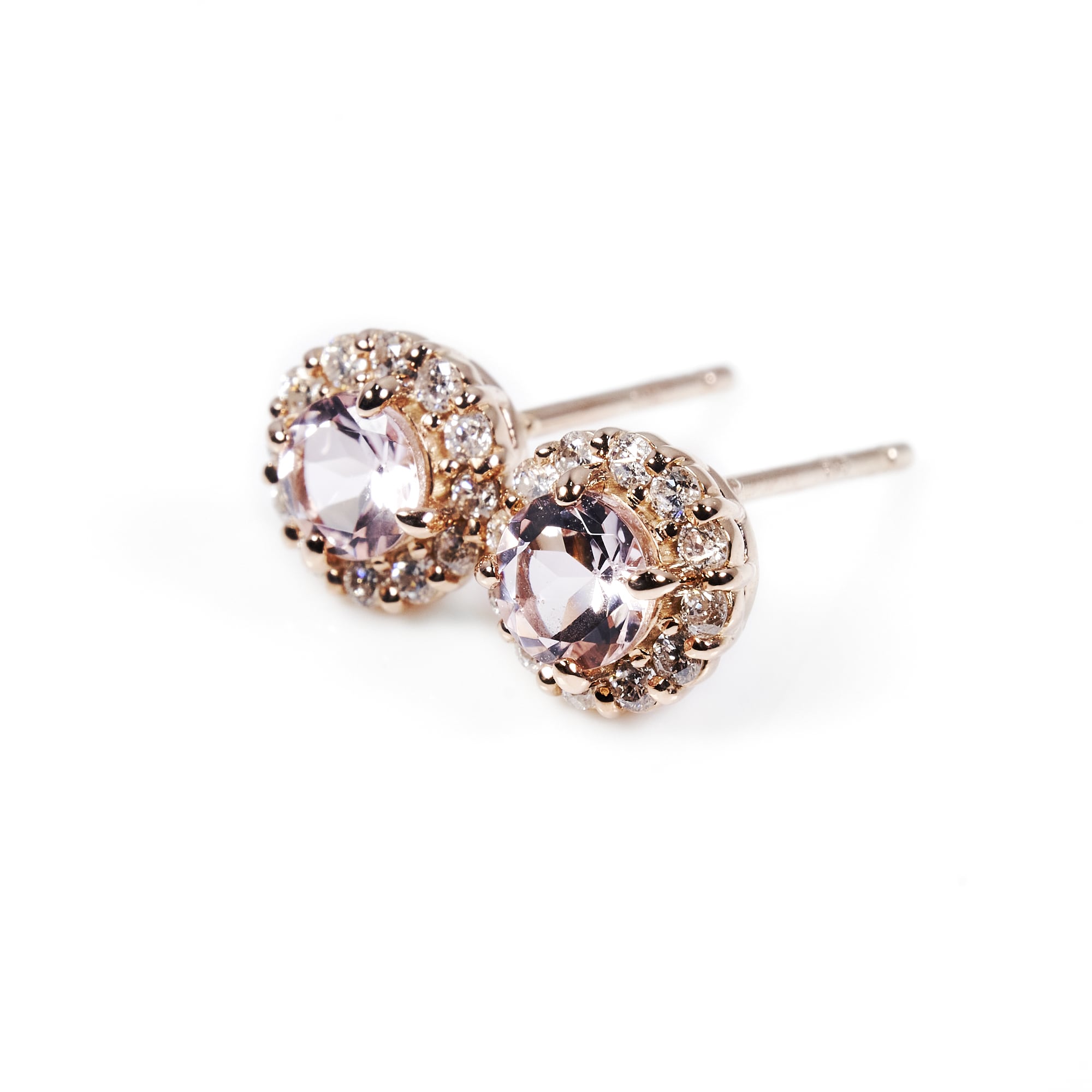 ROモルガナイトピンクゴールドピアス #1｜A Jewelry Box 公式通販サイト