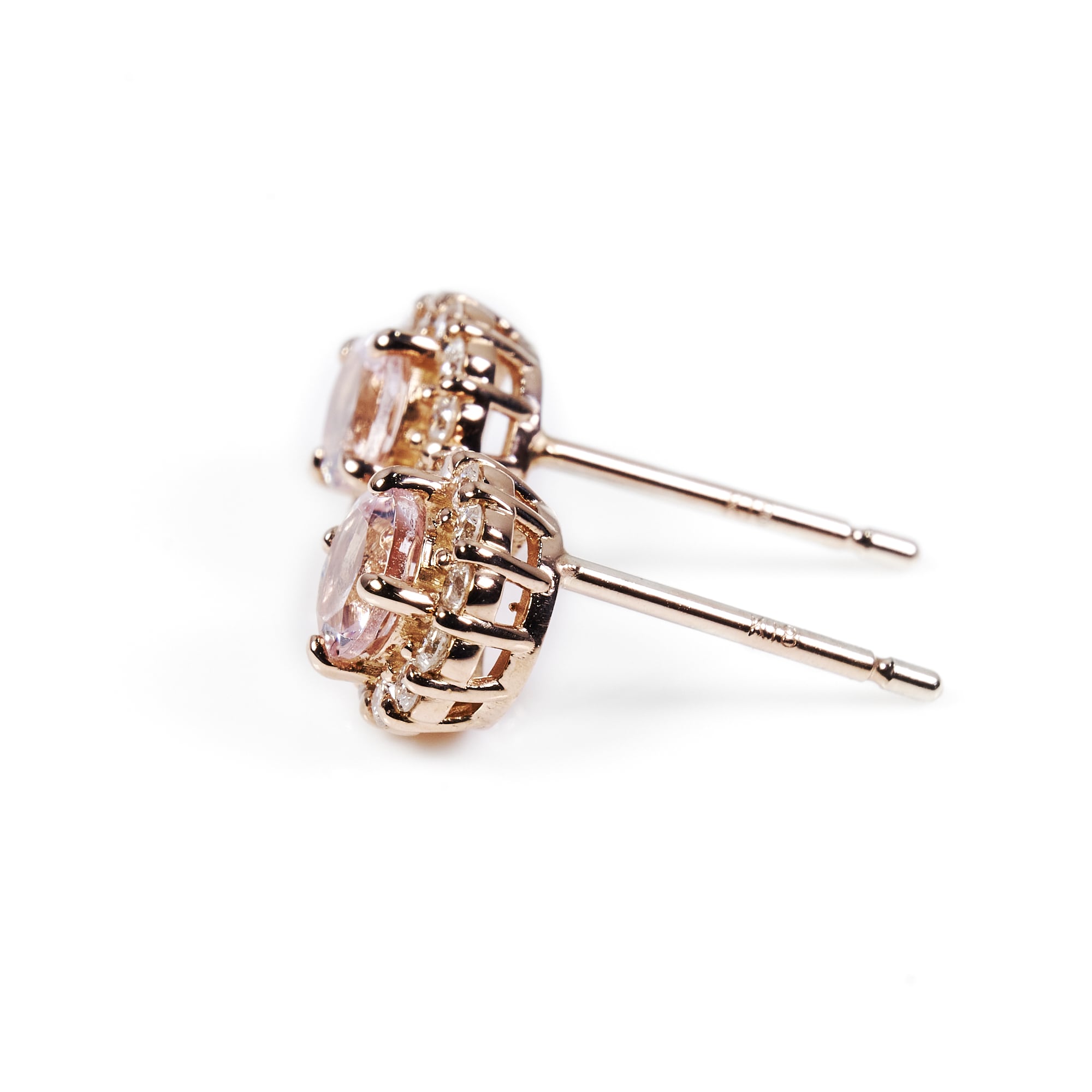 ROモルガナイトピンクゴールドピアス #1｜A Jewelry Box 公式通販サイト