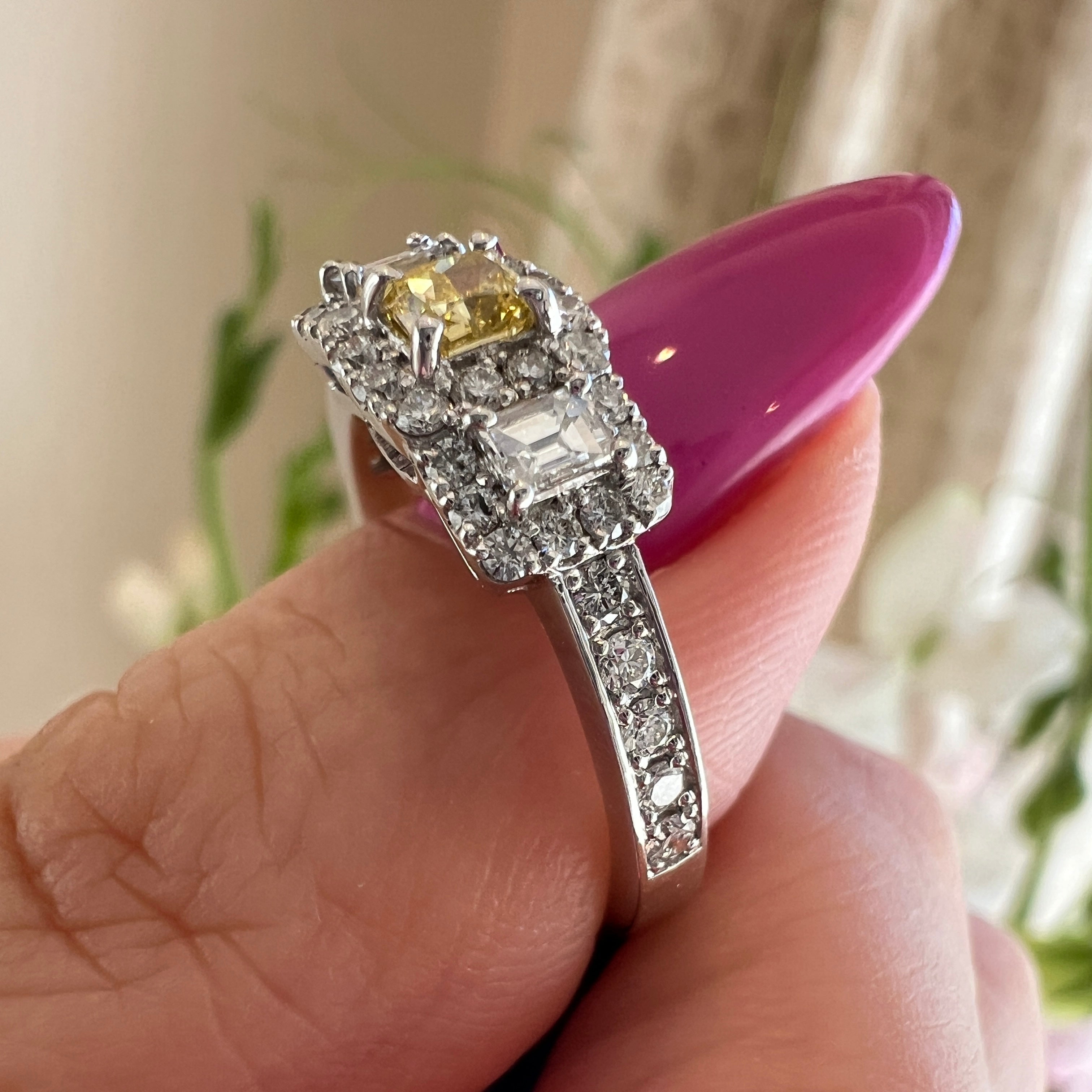 FIY SI1 CGL EM イエローダイヤ リング　PT｜A Jewelry Box 公式通販サイト