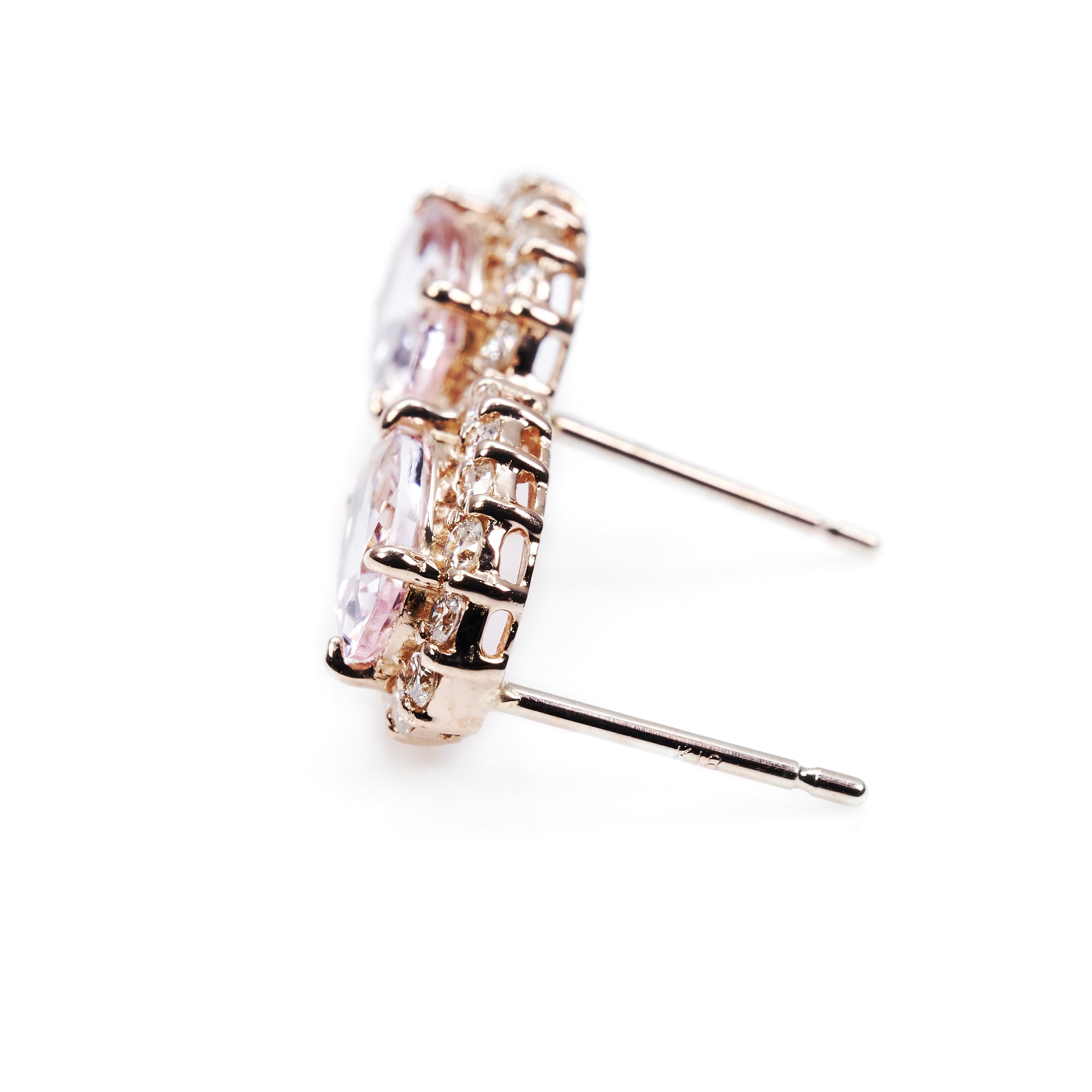 OVモルガナイトピンクゴールドピアス #2｜A Jewelry Box 公式通販サイト
