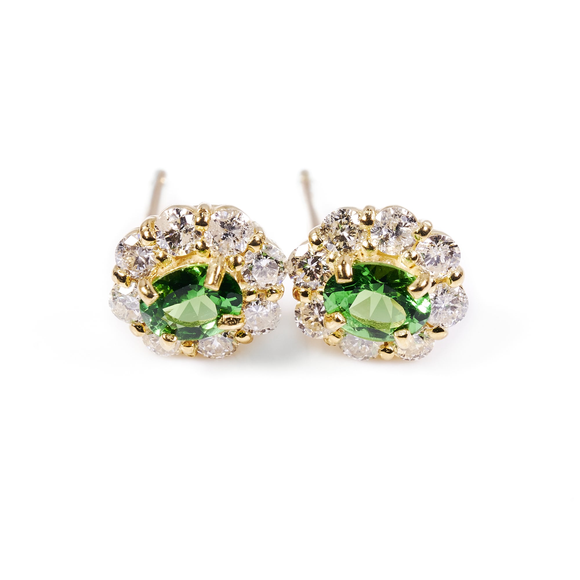 OVグリーンガーネットピアス #1｜A Jewelry Box 公式通販サイト