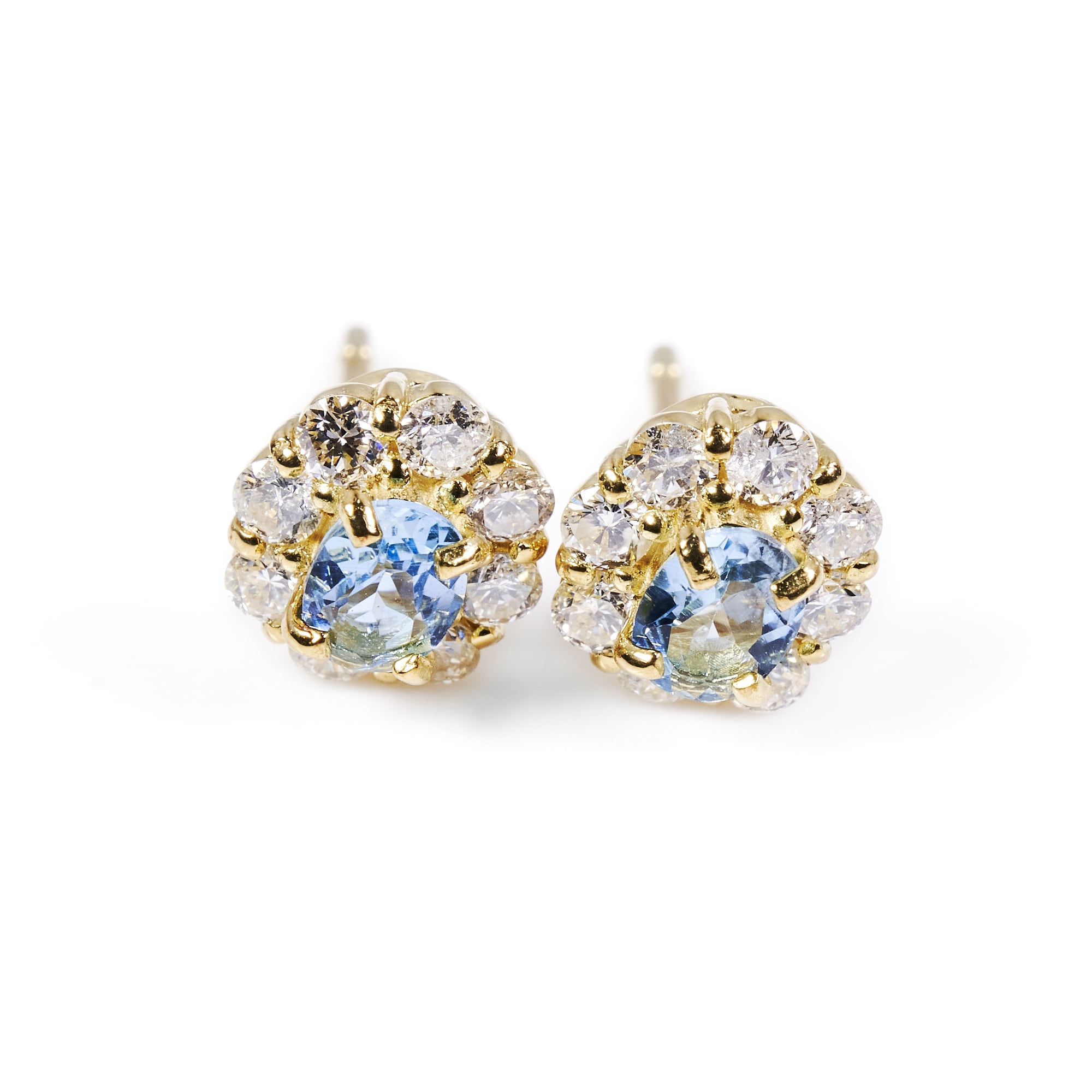 OVアクアマリンゴールドピアス #1｜A Jewelry Box 公式通販サイト