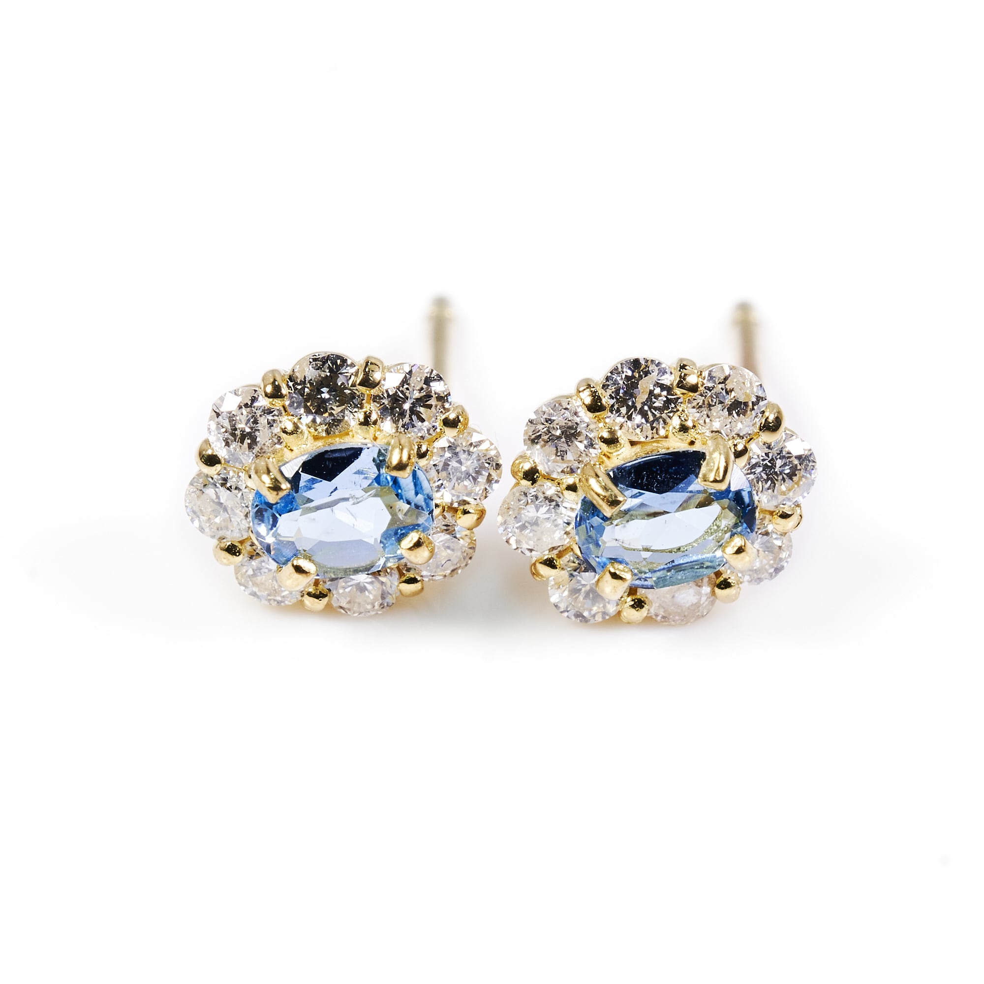 OVアクアマリンゴールドピアス #2｜A Jewelry Box 公式通販サイト