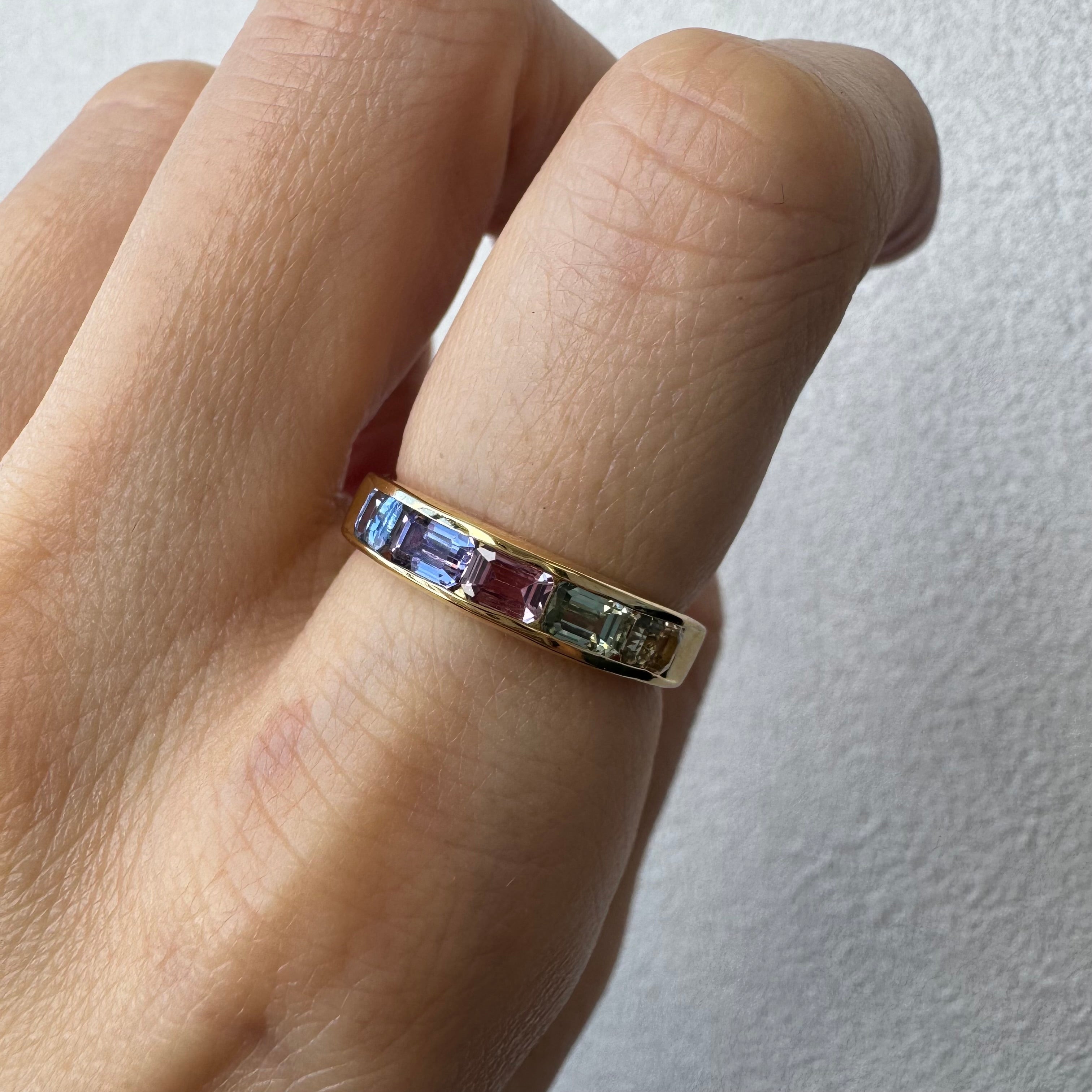 ［個数限定/アルカンシェル］リング ファンシーサファイア 1.3ct YG｜A Jewelry Box 公式通販サイト