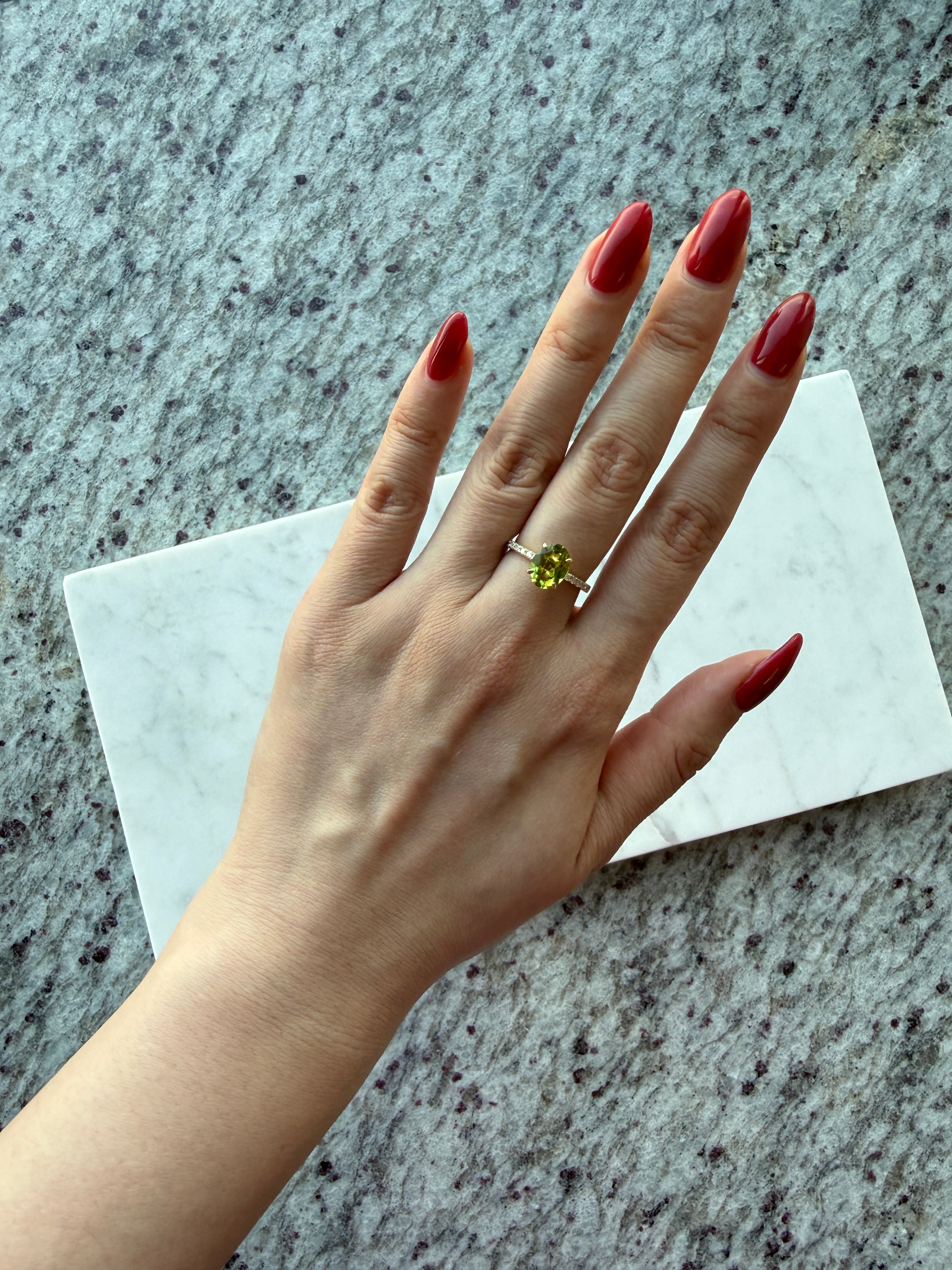 ［新作/個数限定/初夏ごころ］リング　ペリドット