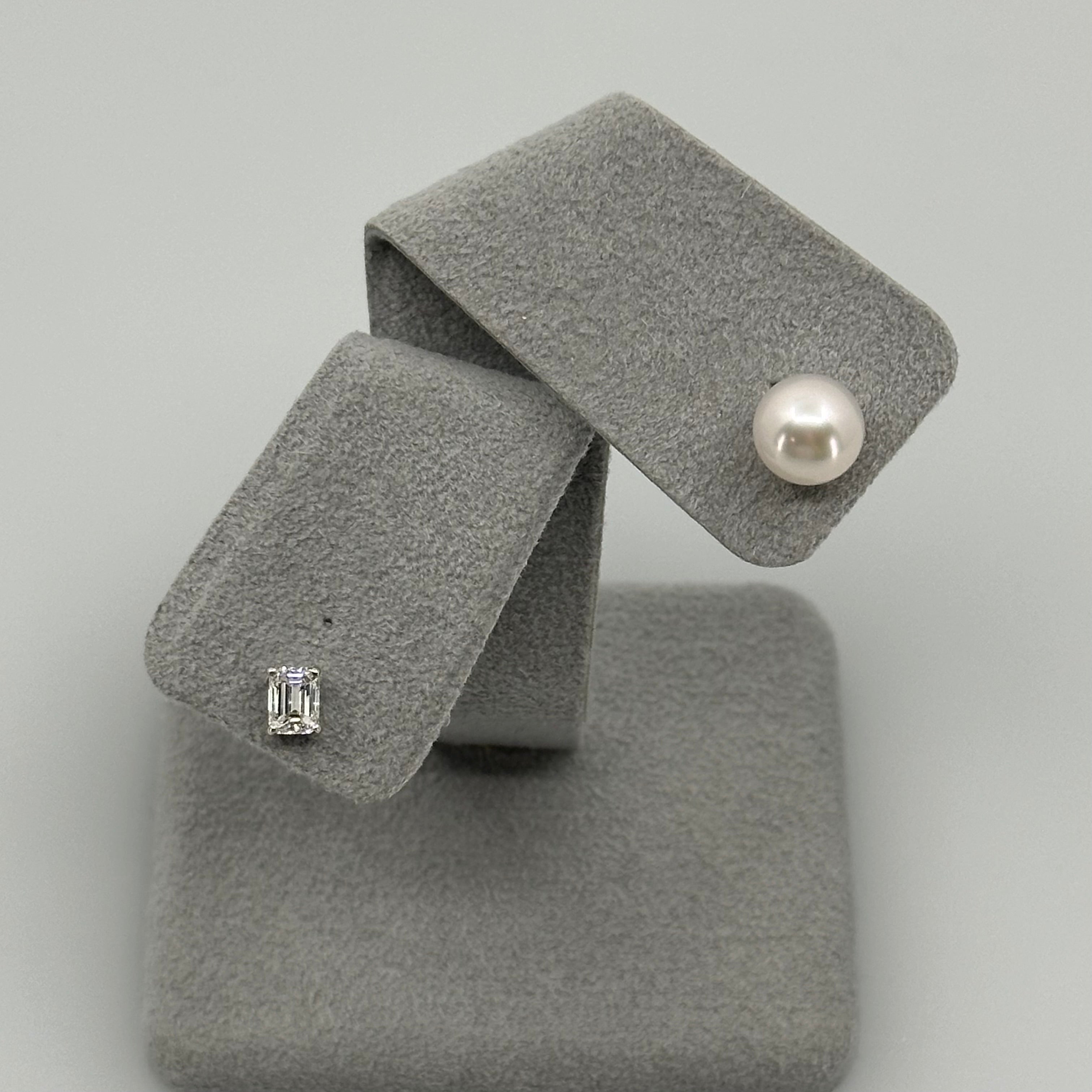 ［ひとつふたつ/PR/OV/HS/EM/PS］ピアス ダイヤ あこや真珠8mm｜A Jewelry Box 公式通販サイト