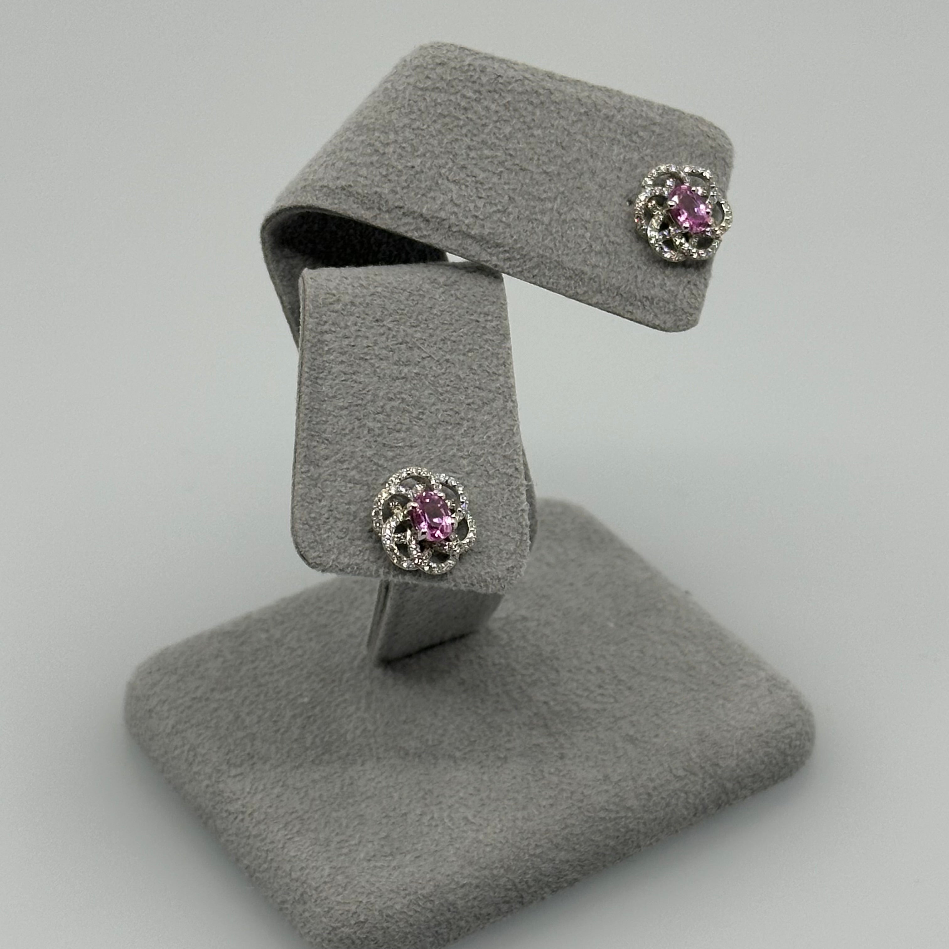 ［カメリアの🐢子ちゃん］ピアス ピンクサファイア 0.4ct×2 OV｜A Jewelry Box 公式通販サイト