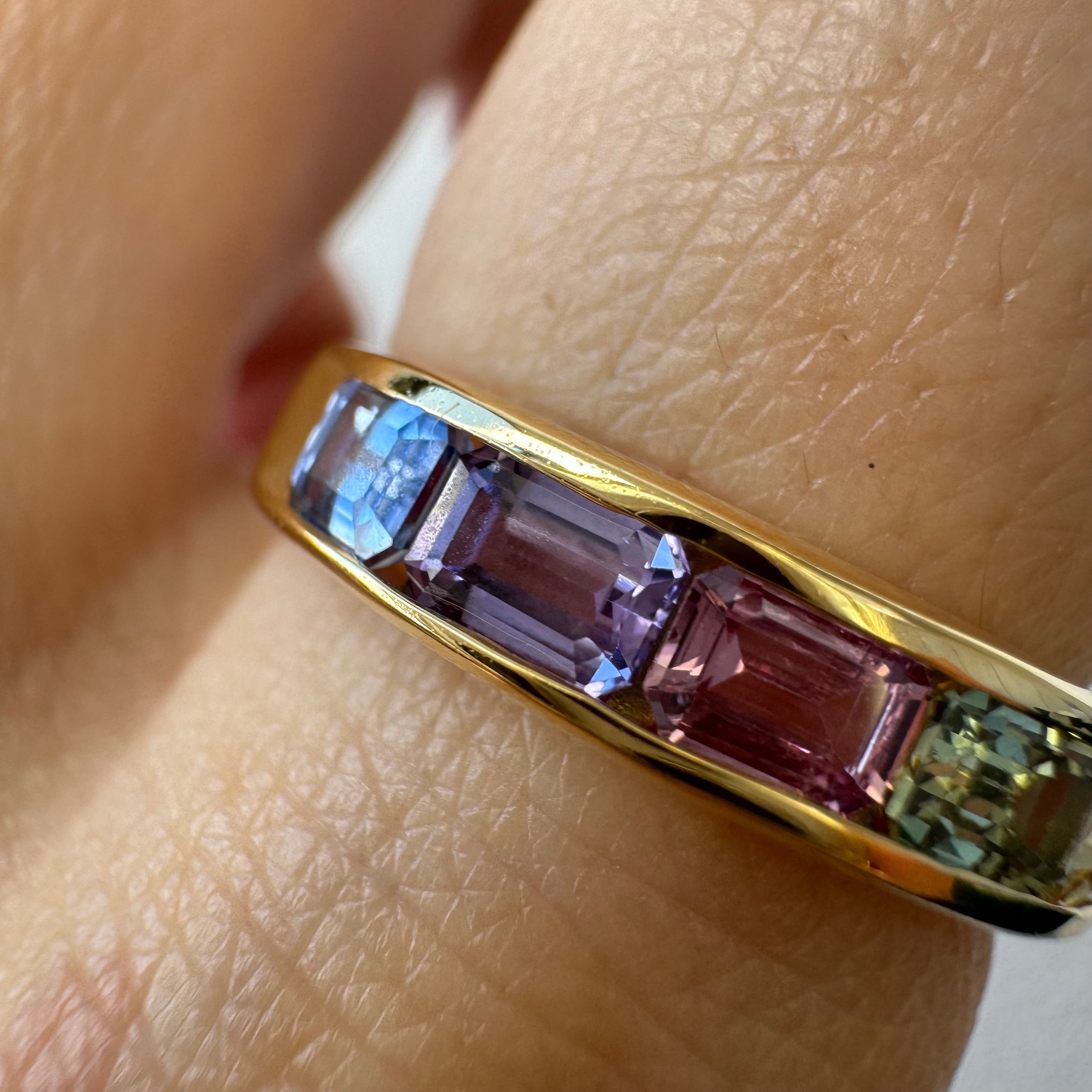 ［個数限定/アルカンシェル］リング ファンシーサファイア 1.3ct YG｜A Jewelry Box 公式通販サイト