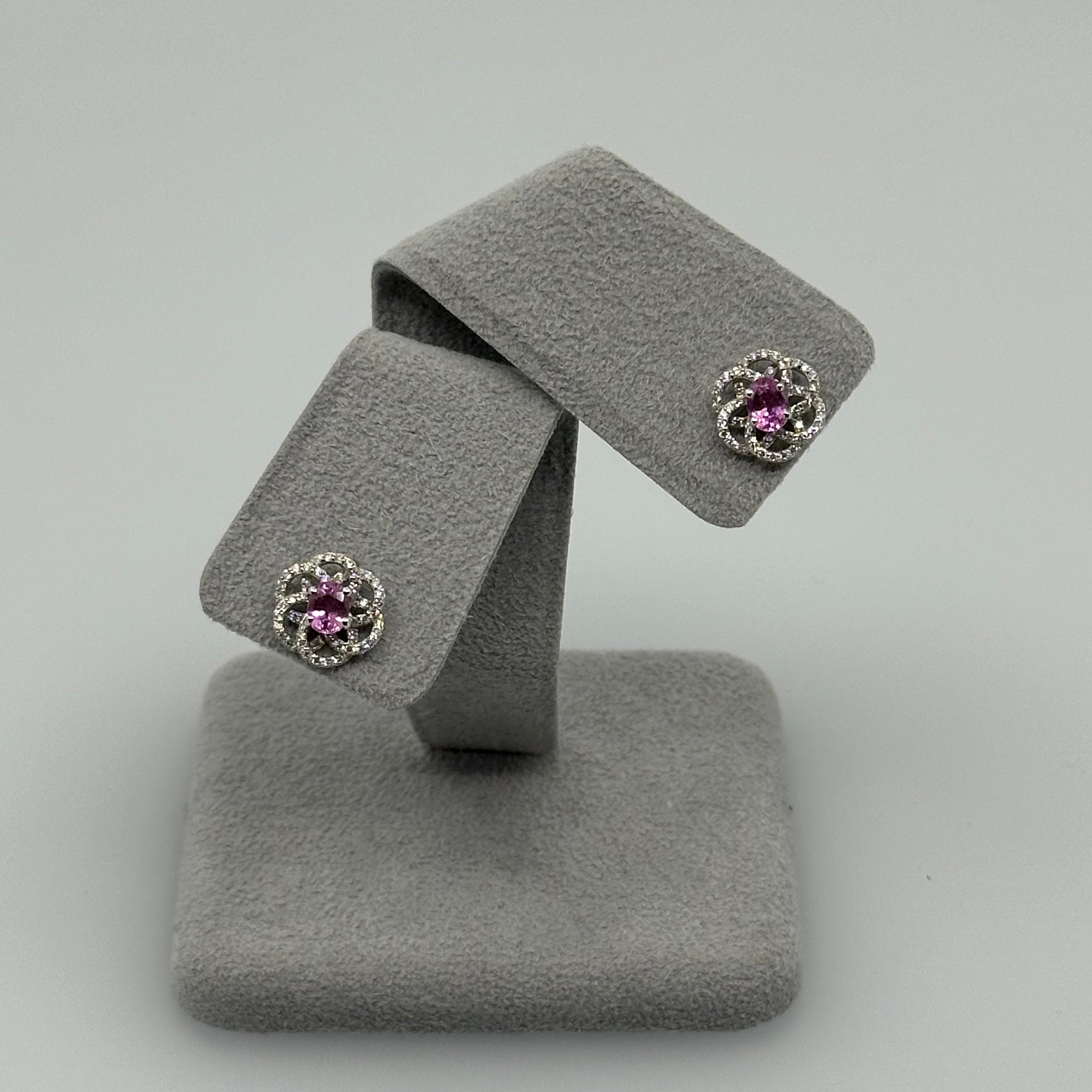 ［カメリアの🐢子ちゃん］ピアス ピンクサファイア 0.4ct×2 OV｜A Jewelry Box 公式通販サイト