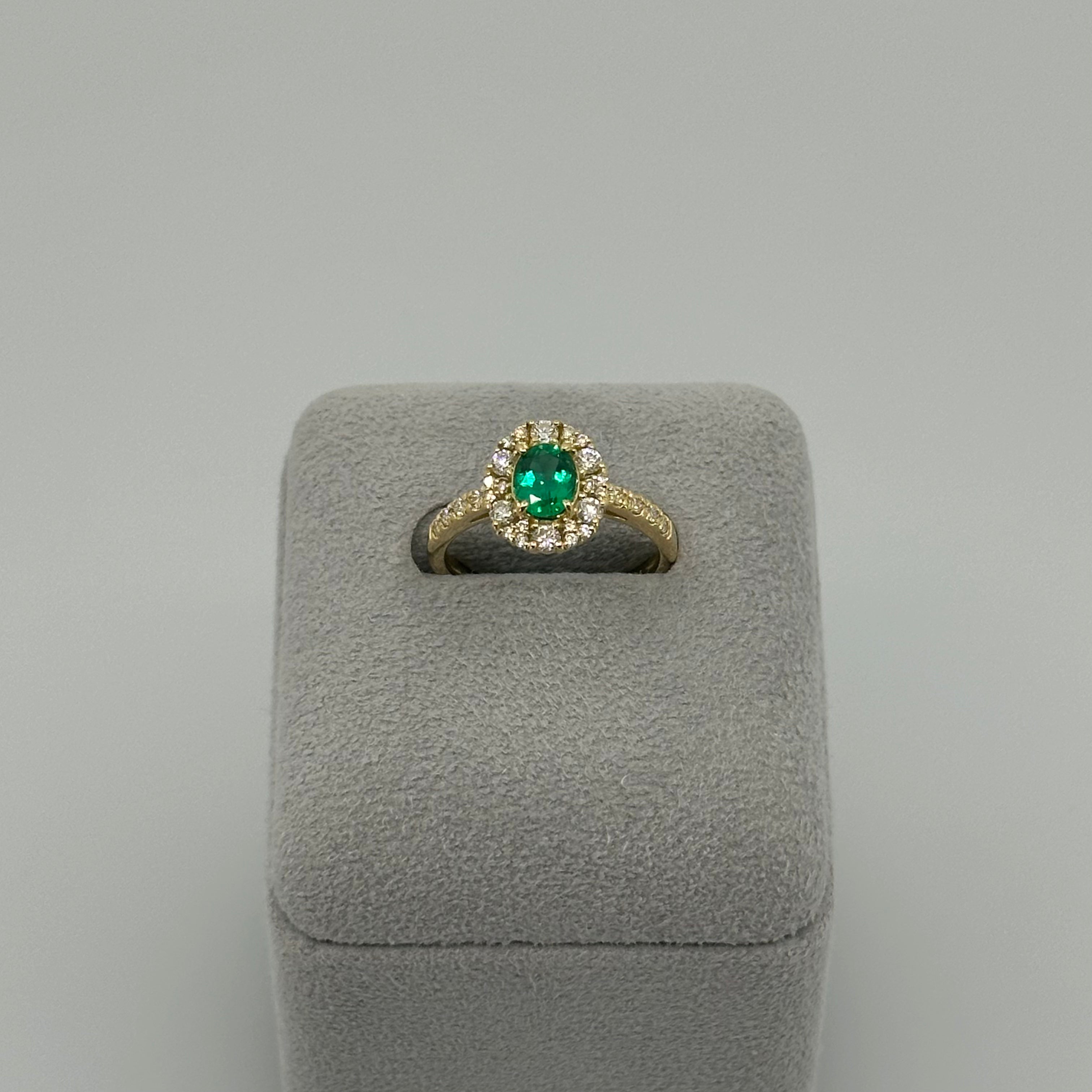 ［新作/1点限定/セレーネ］リング　エメラルド OV YG　7