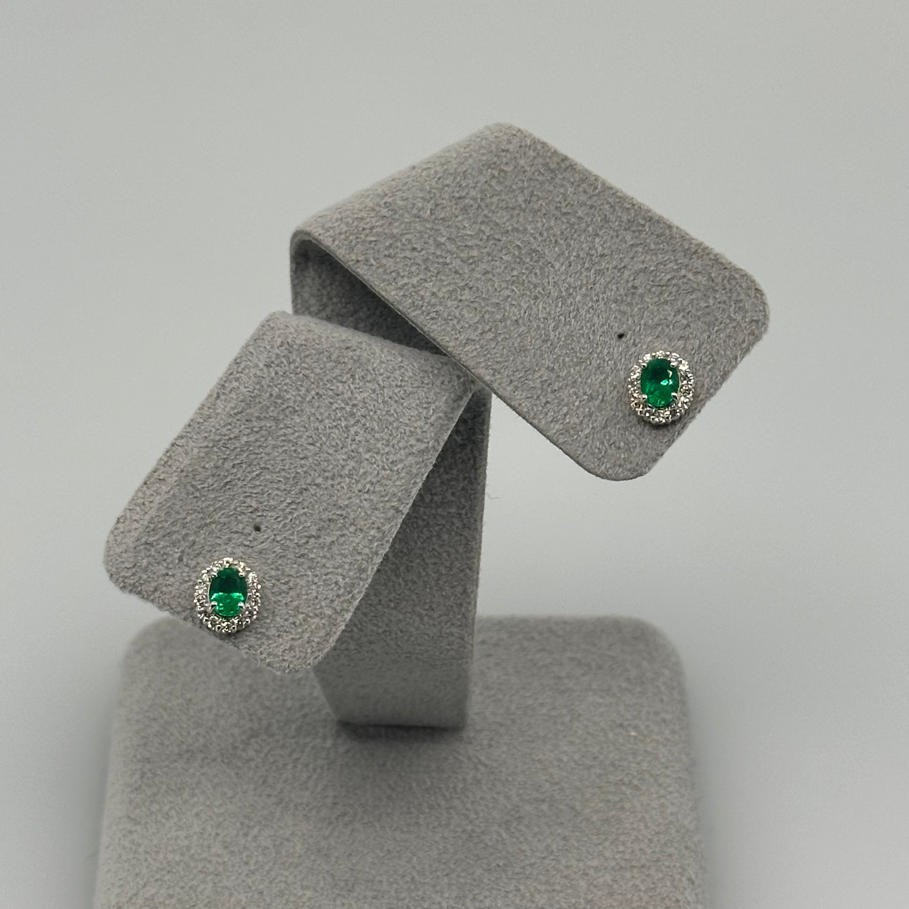 ［1点限定］ピアス エメラルド　OV　13