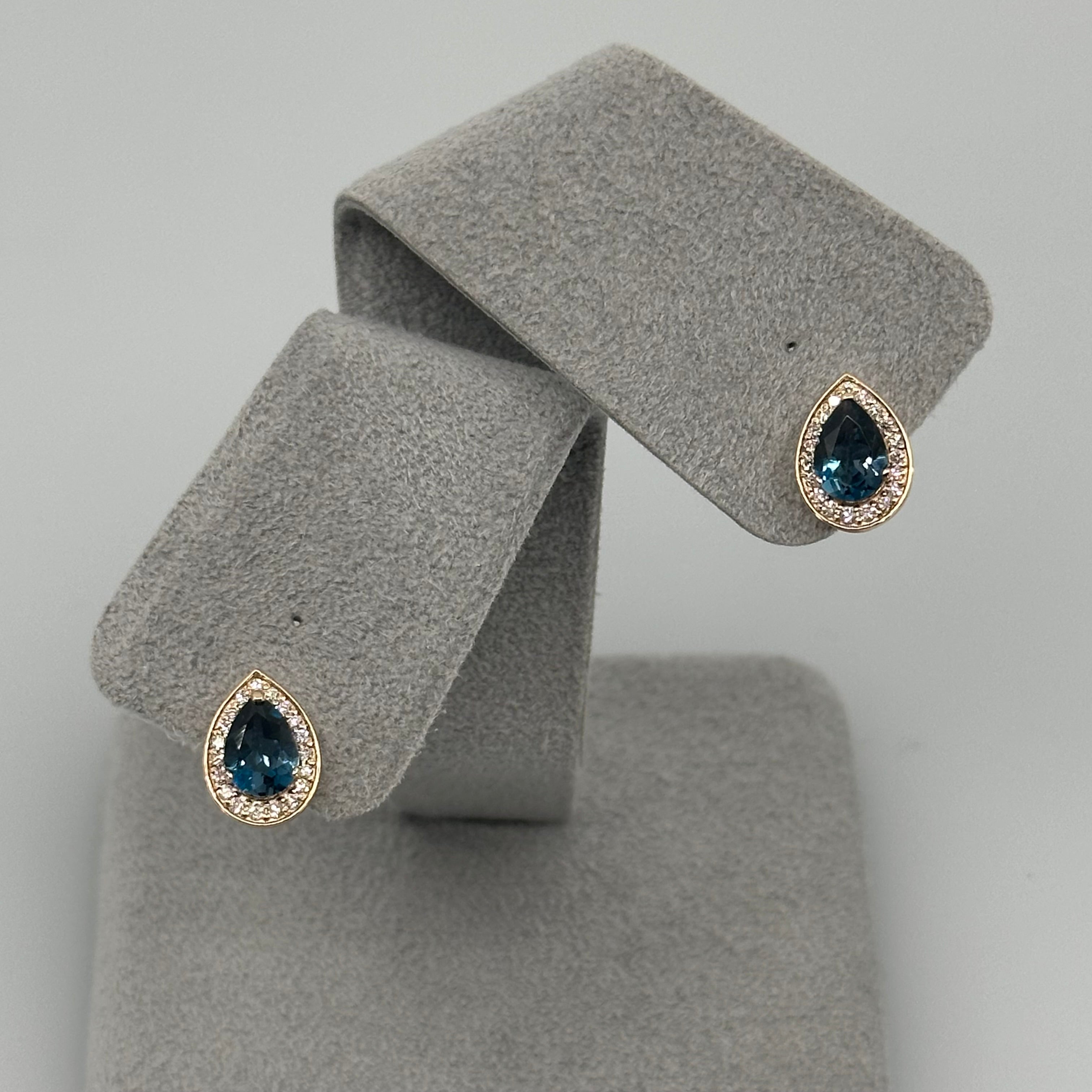 ［新作/個数限定/ピュアライン］ピアス　ロンドンブルートパーズ　